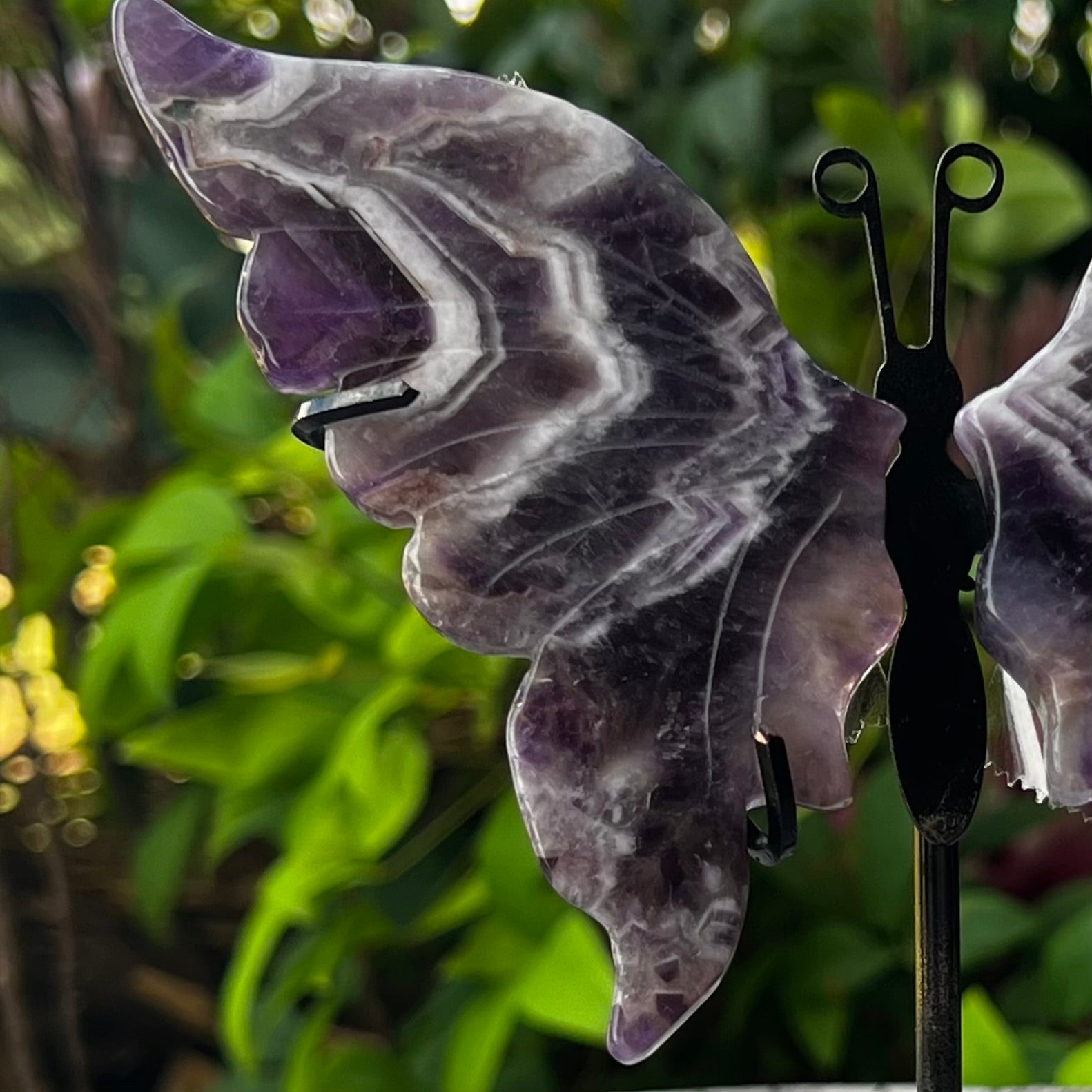 Chevron Amethyst Butterfly on Stand