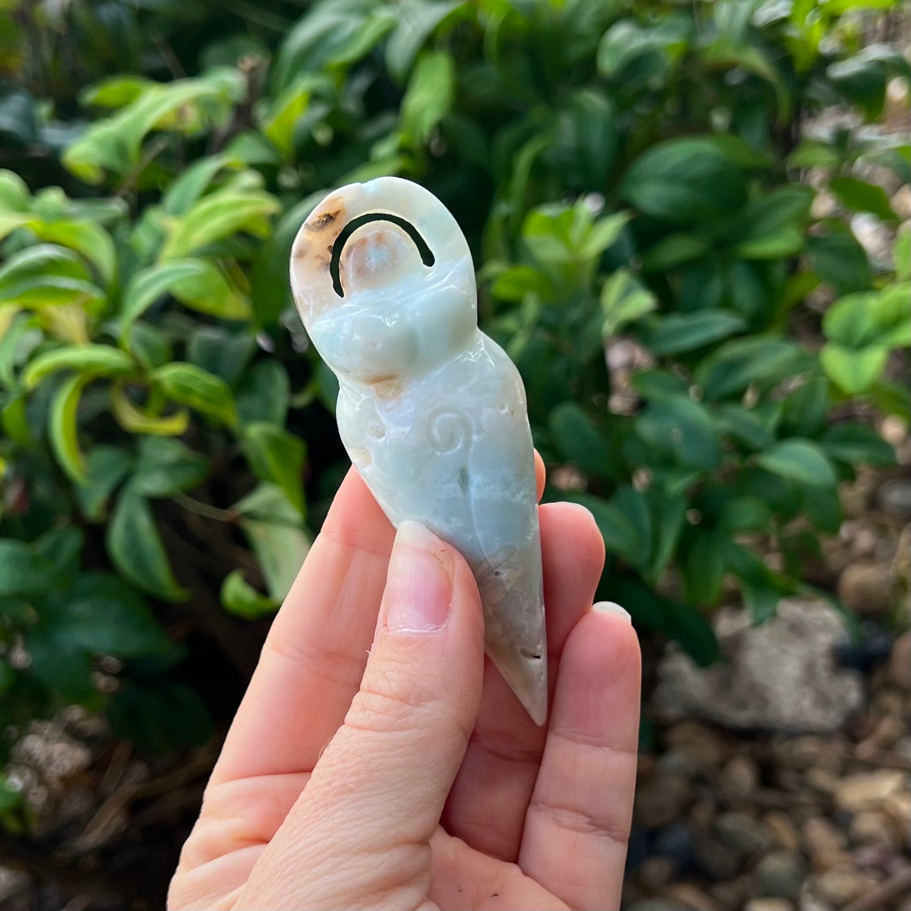 Caribbean Calcite Goddess Carving