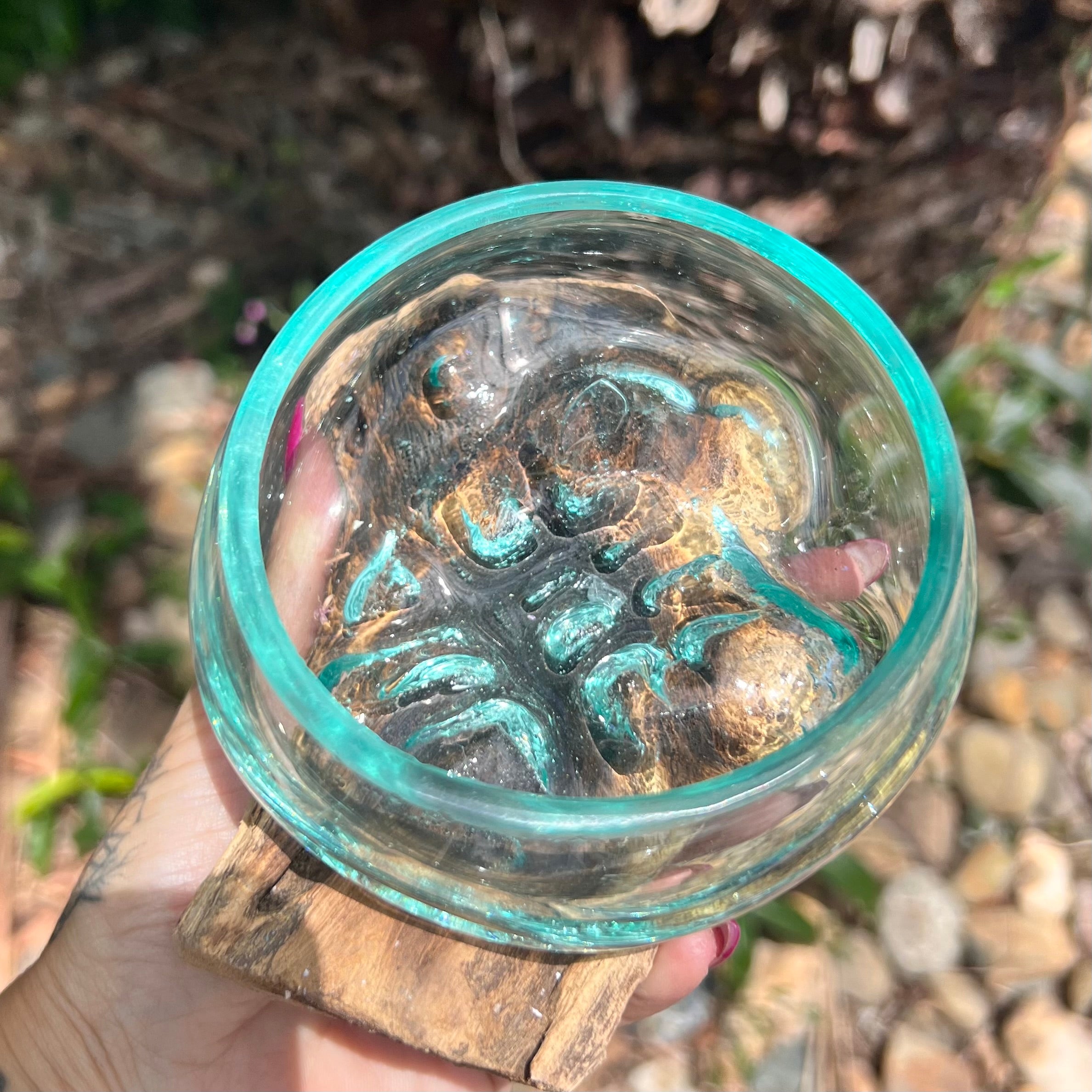 Slumped Glass Bowl ~ Dish ~ Trinket Holder Extra Small