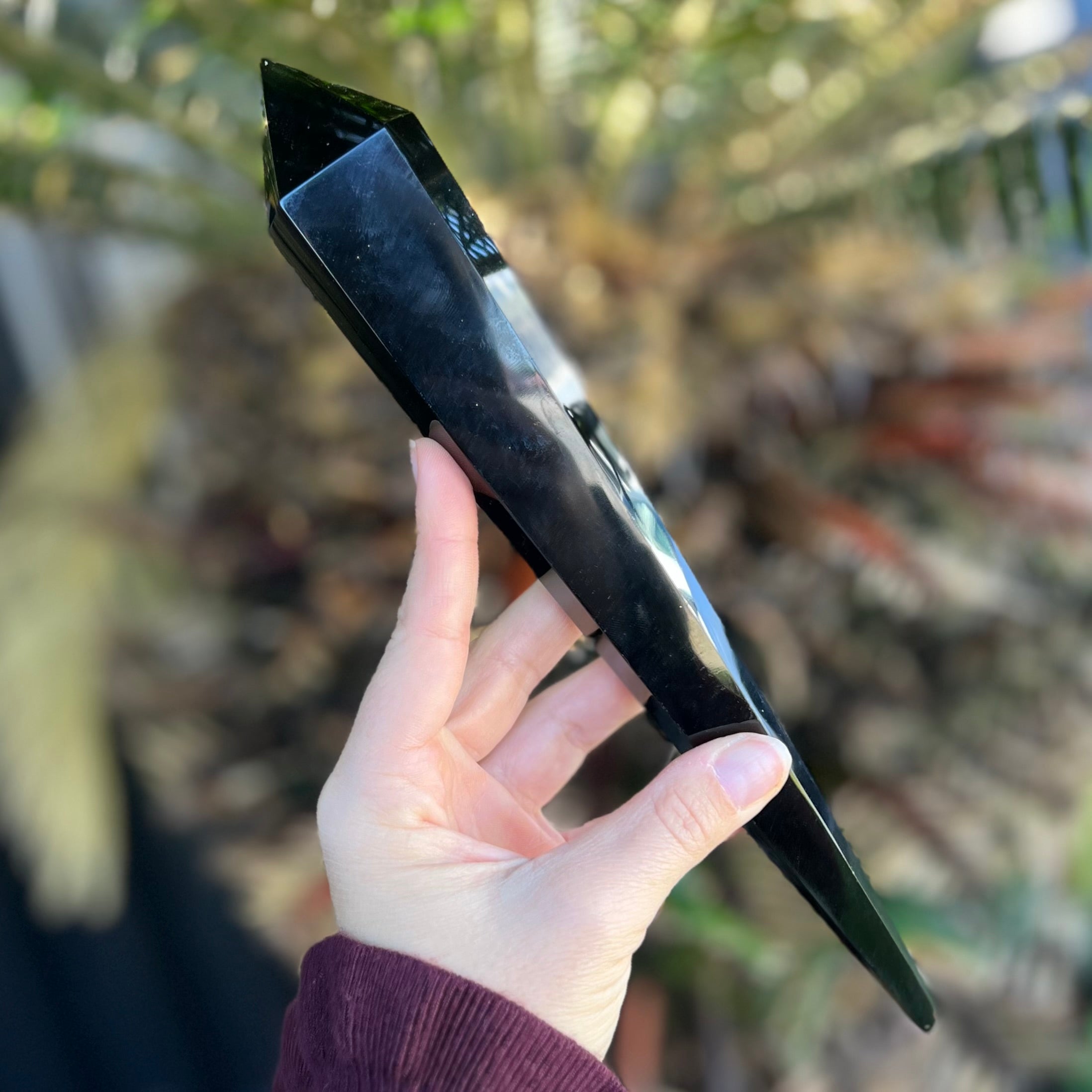 Black Tourmaline Large Double Terminated Wand