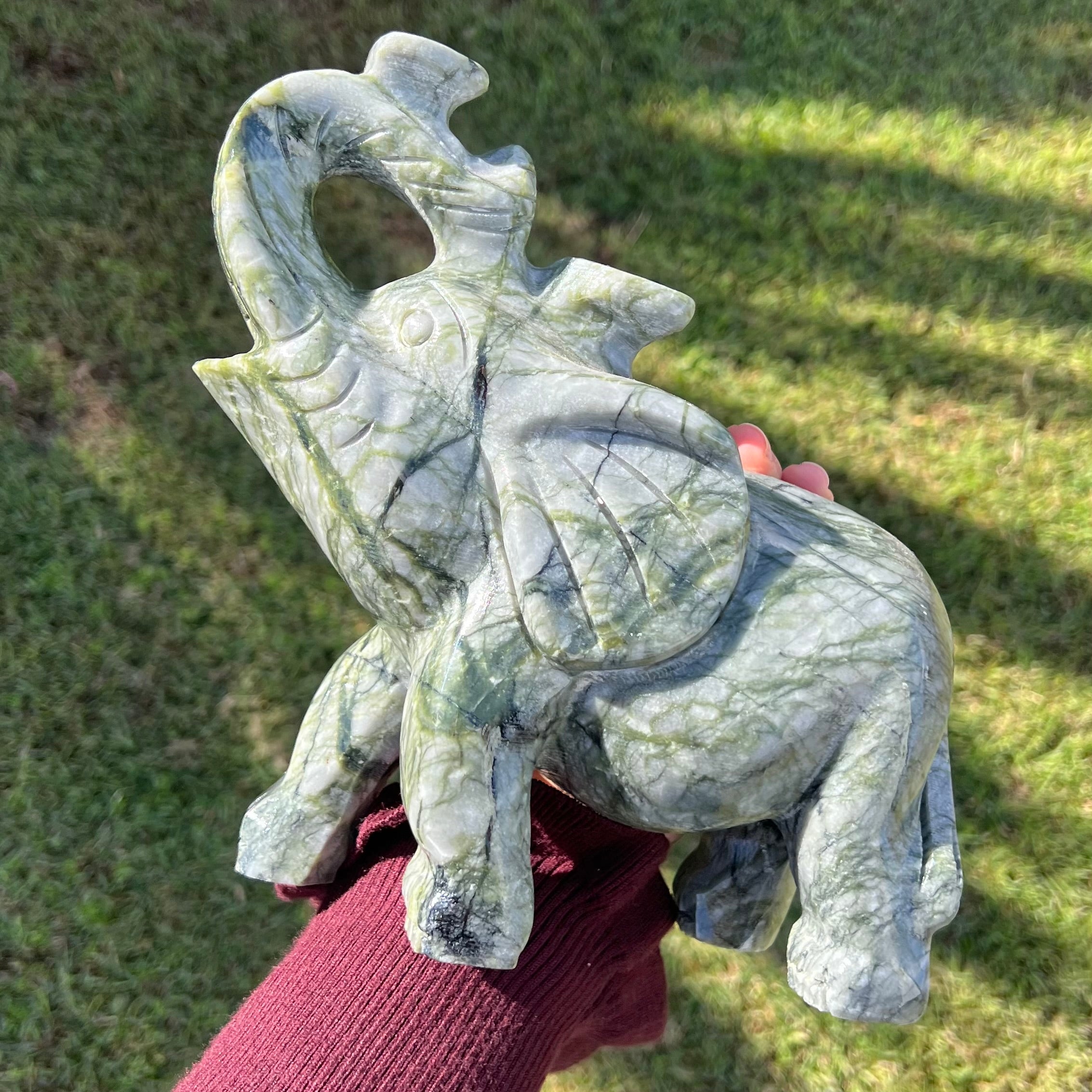 Afghanistan Jade Lucky Elephant Carving