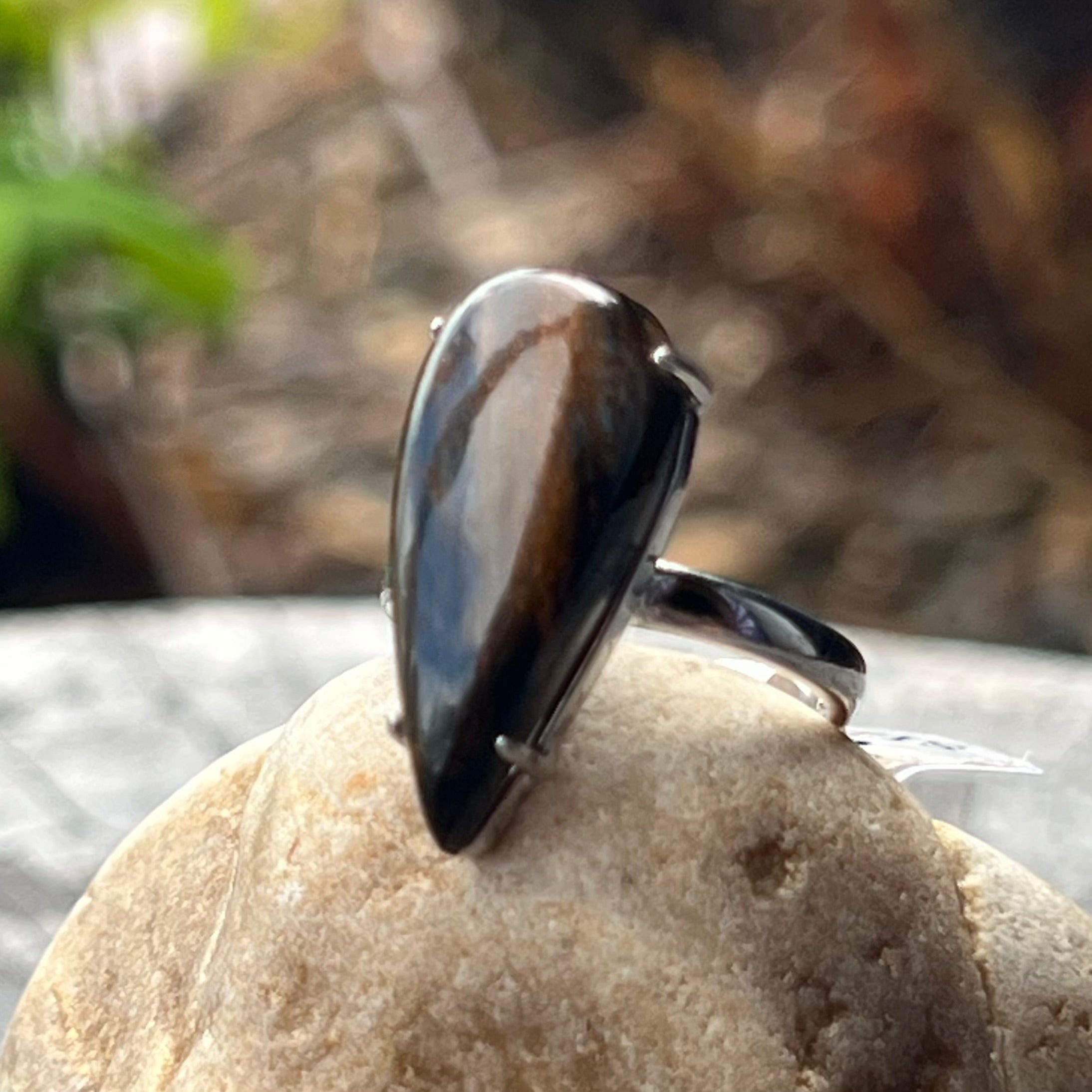 Tiger Eye ~ Sterling Silver Ring ~ 8