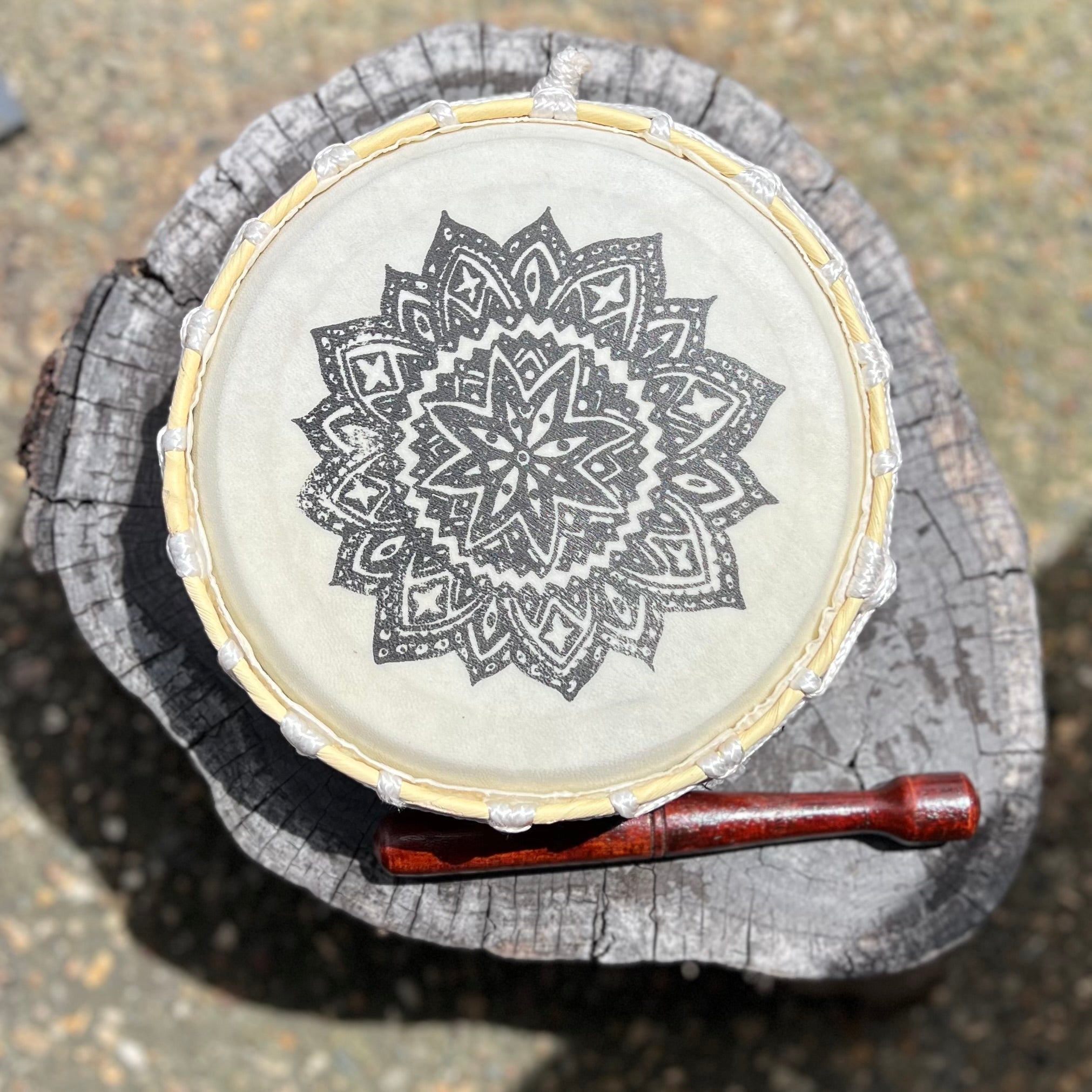 Mandala Vegan Drum with Striker