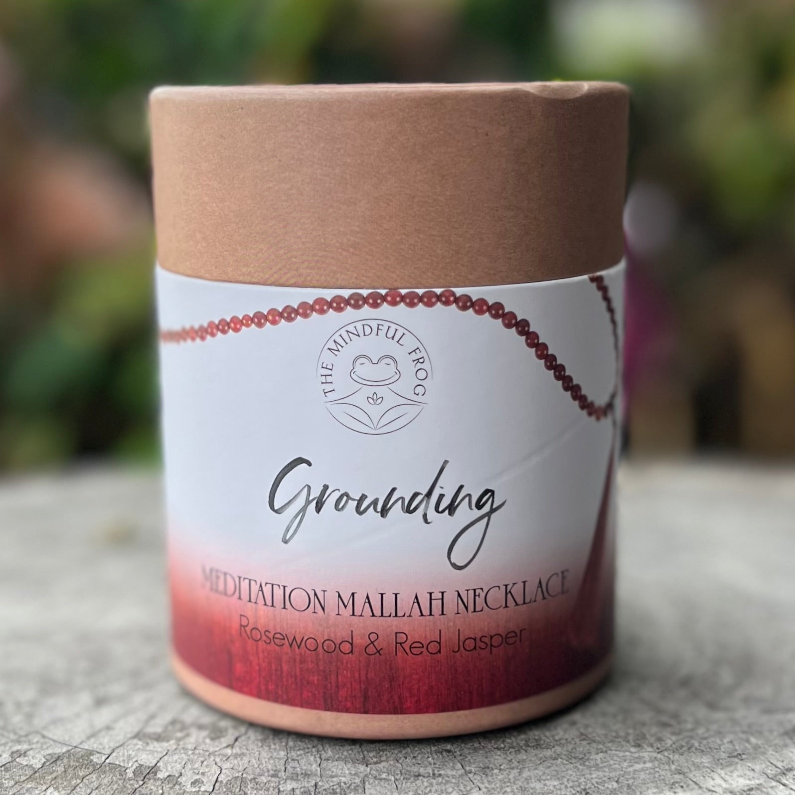 Grounding~ Rosewood and Red Jasper ~ Meditation Necklace