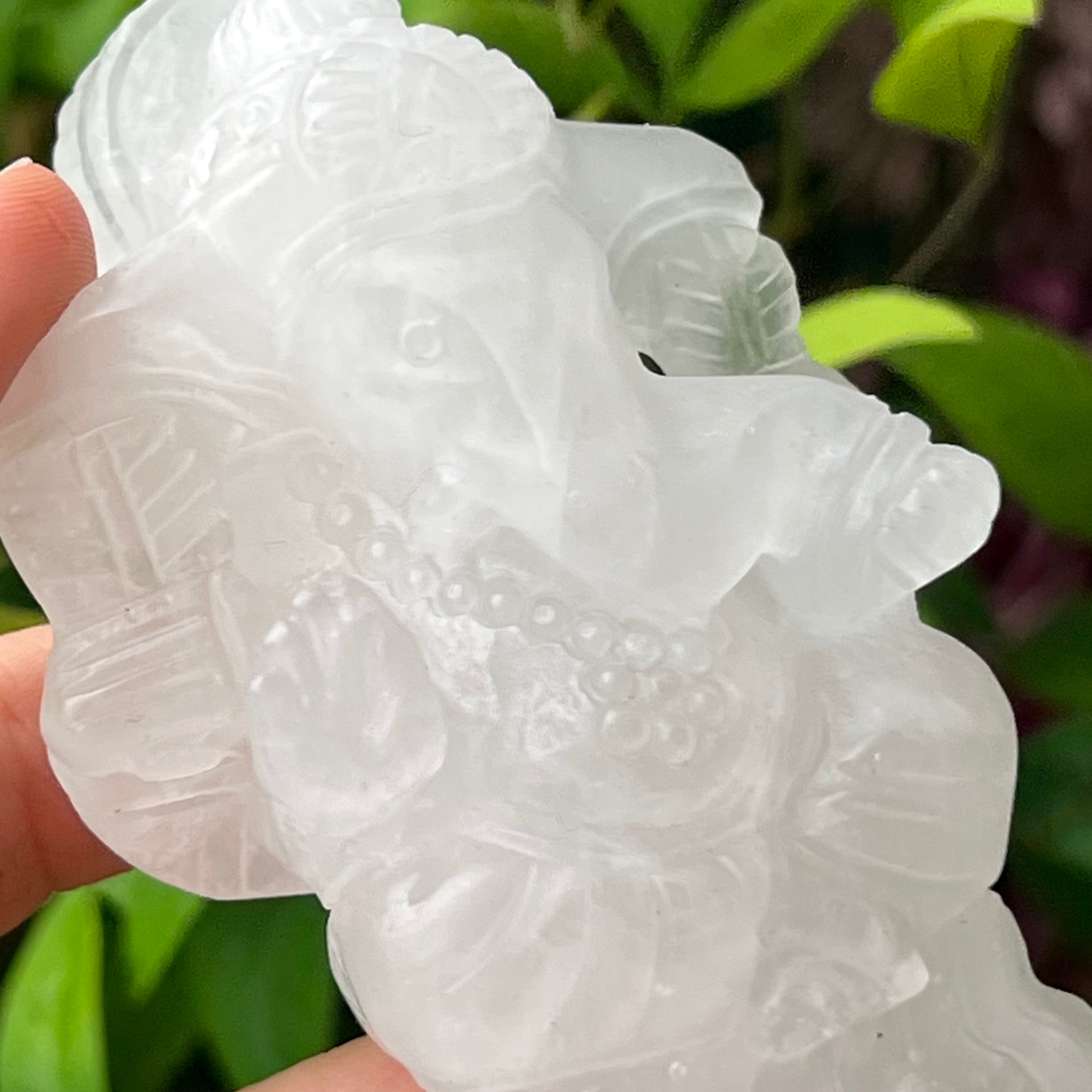 Clear Quartz Ganesh Carving