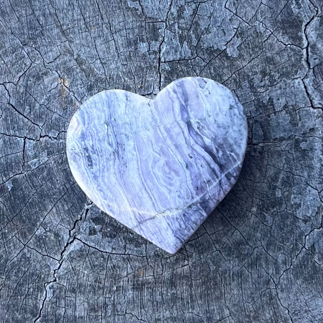 Heart Carving - Purple Jasper