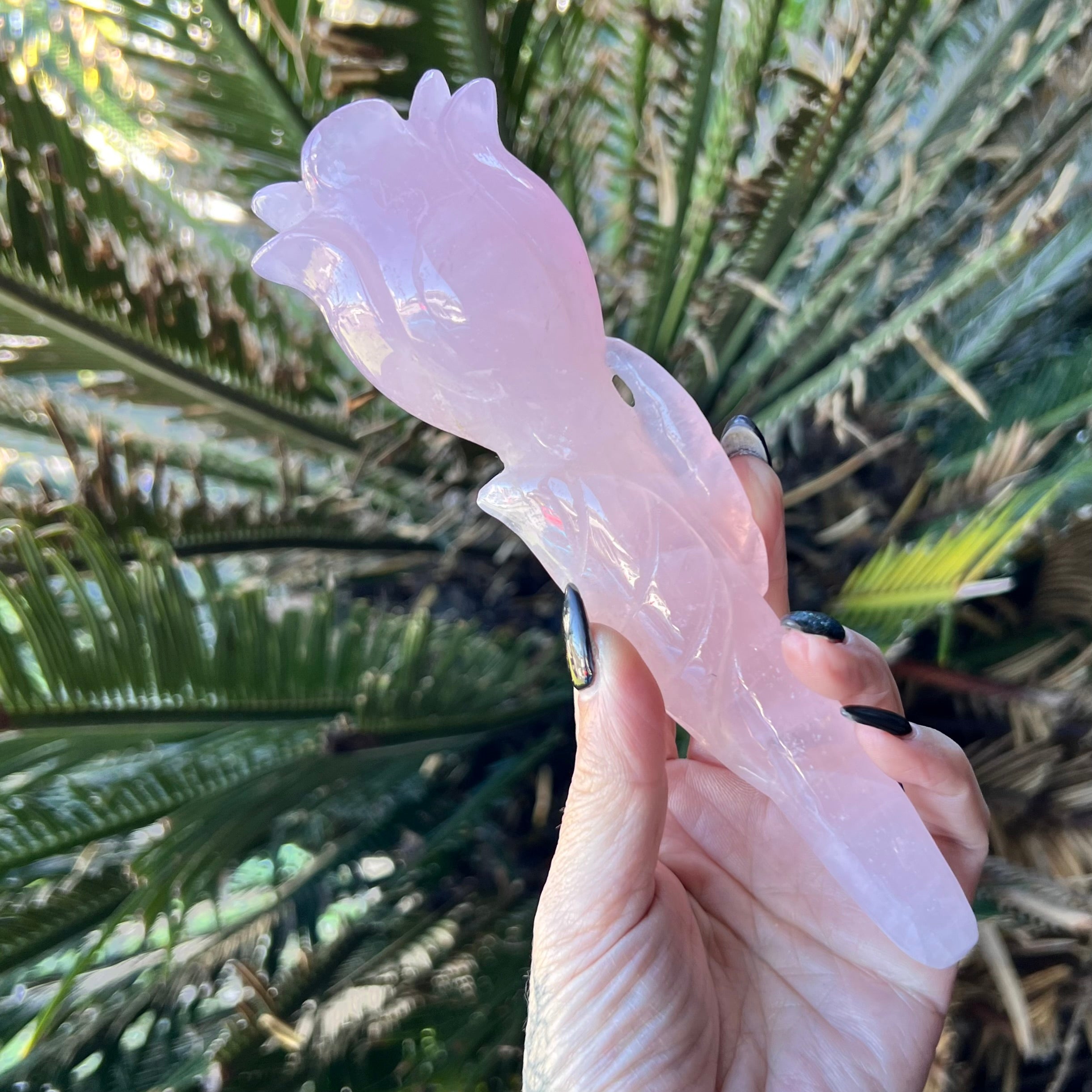 Rose Quartz ~ Rose Carving