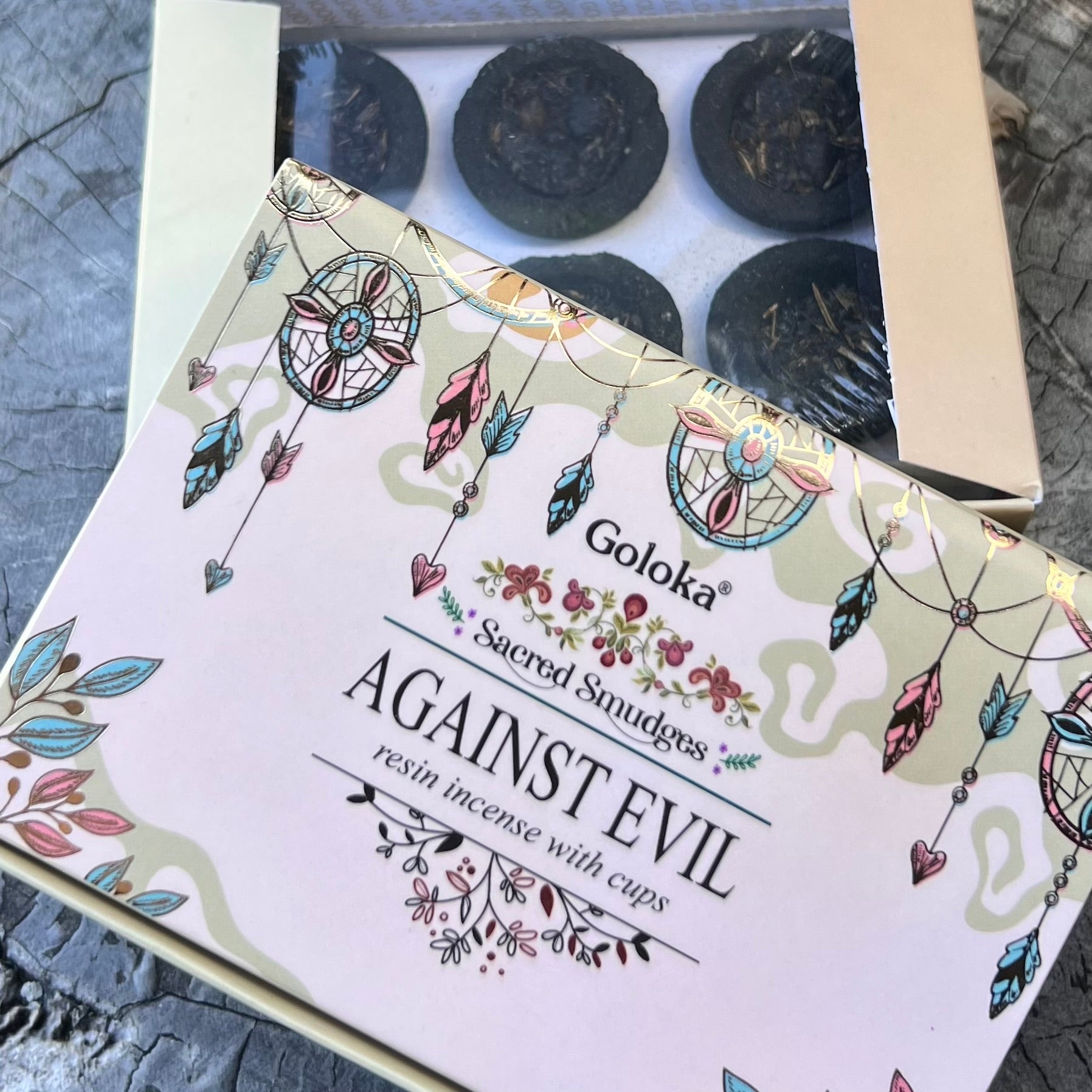 Sacred Smudges Against Evil ~ Resin Incense Cups