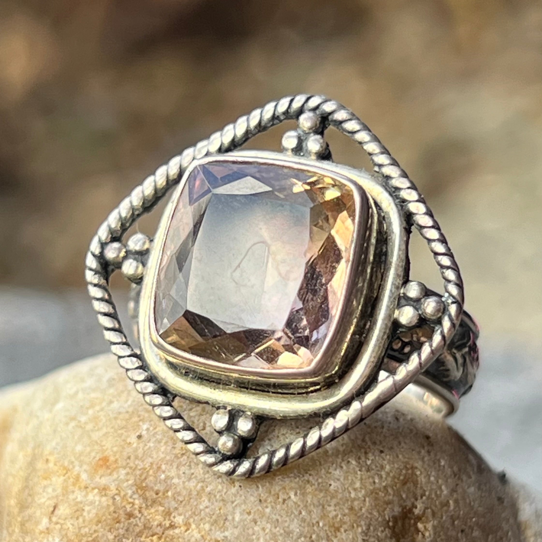 Ametrine Sterling Silver Ring ~ 8