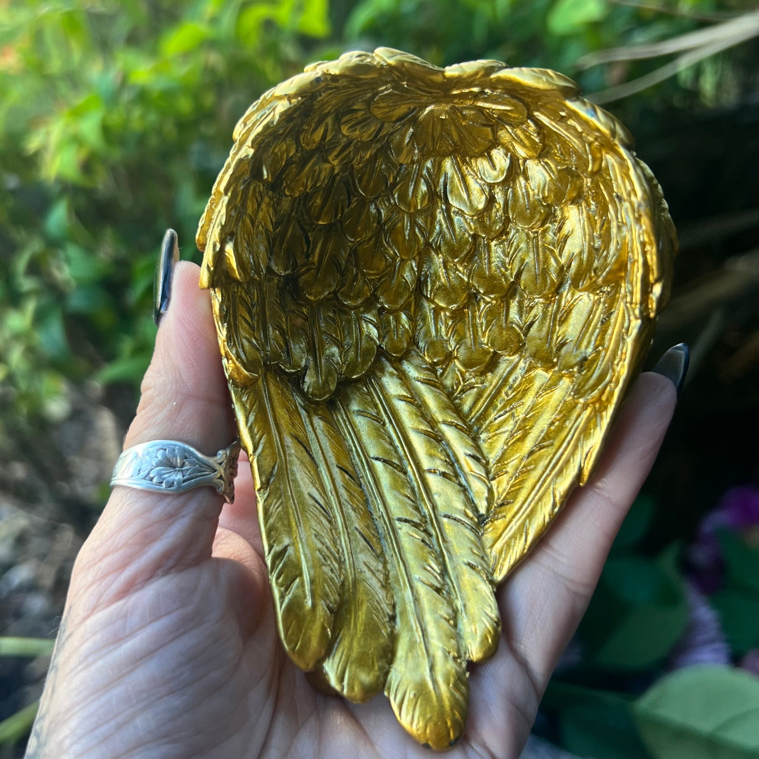 Angel Wing Trinket Bowl ~ Gold