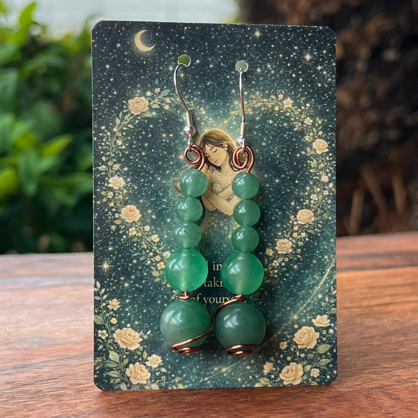 Muse Forged ~ Artesian Green Aventurine Earrings