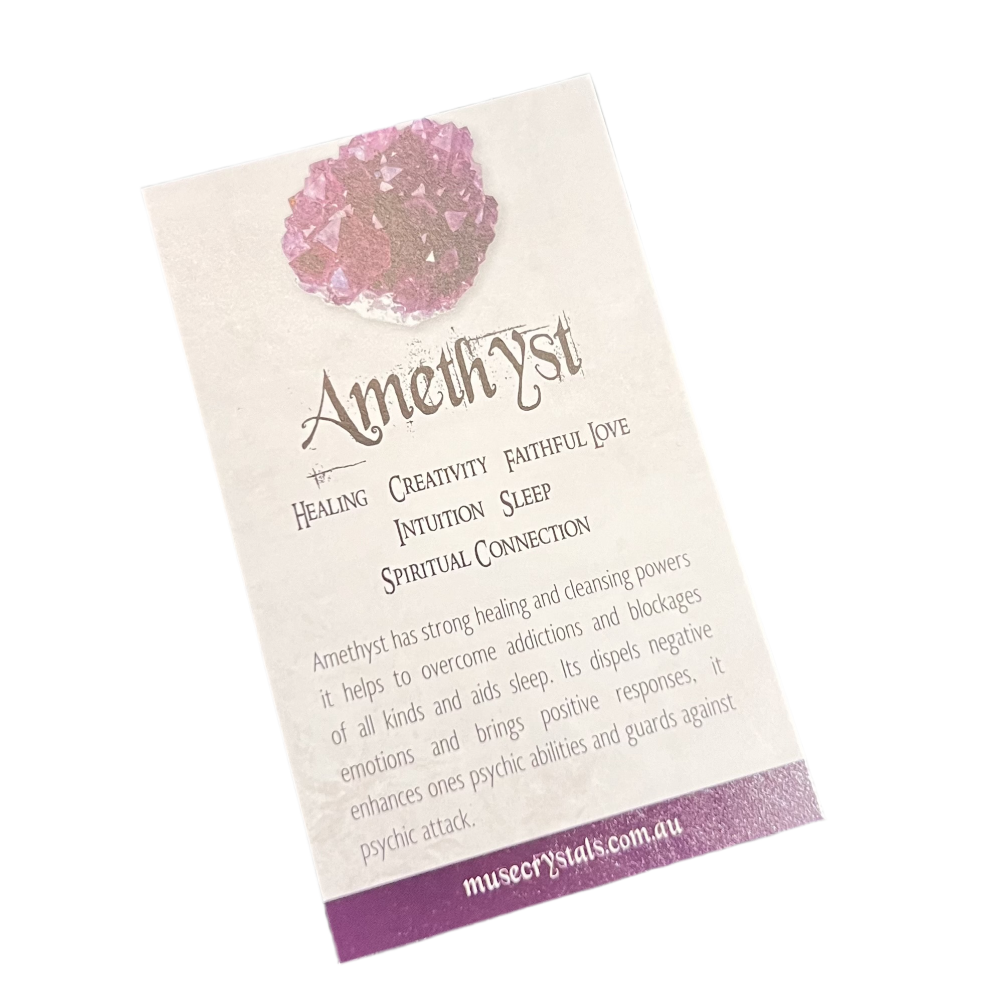 Amethyst Healing Heart Carving on Metal Stand