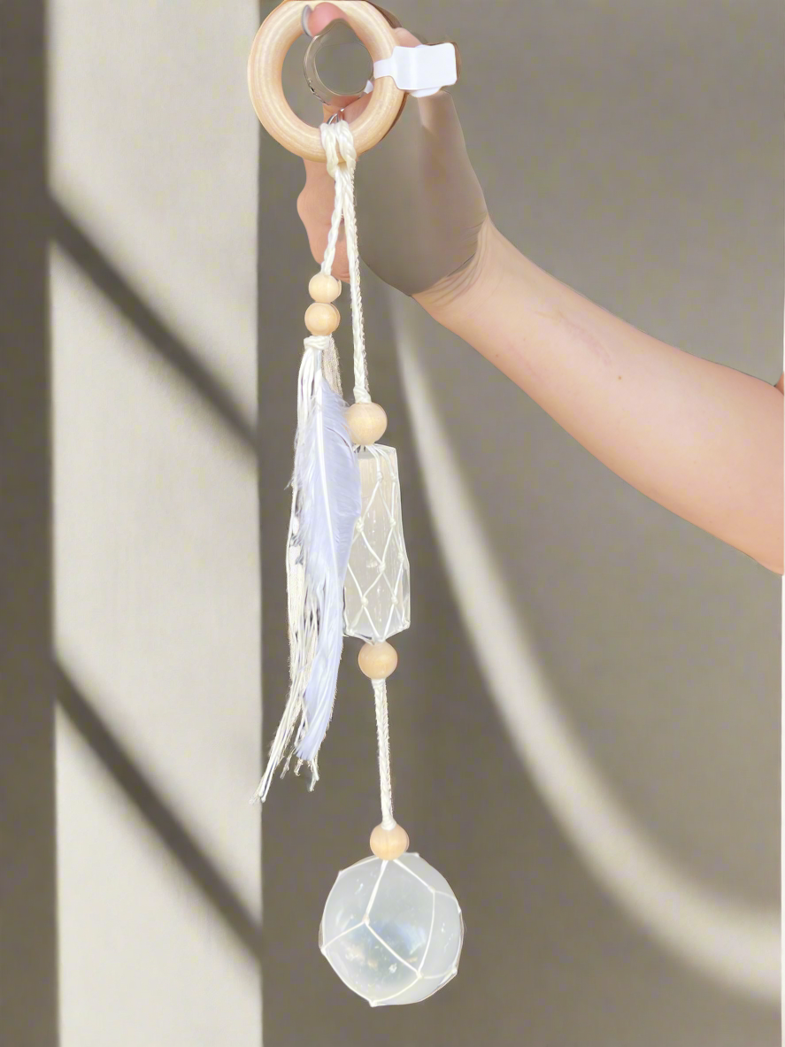 Chunky Healing & Calming Selenite Crystal Hanger