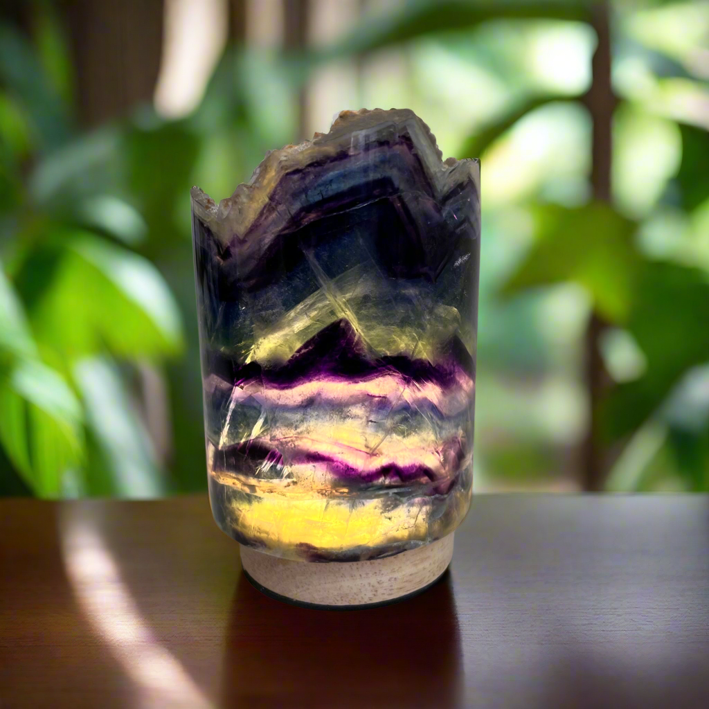 Rainbow Fluorite Lamp