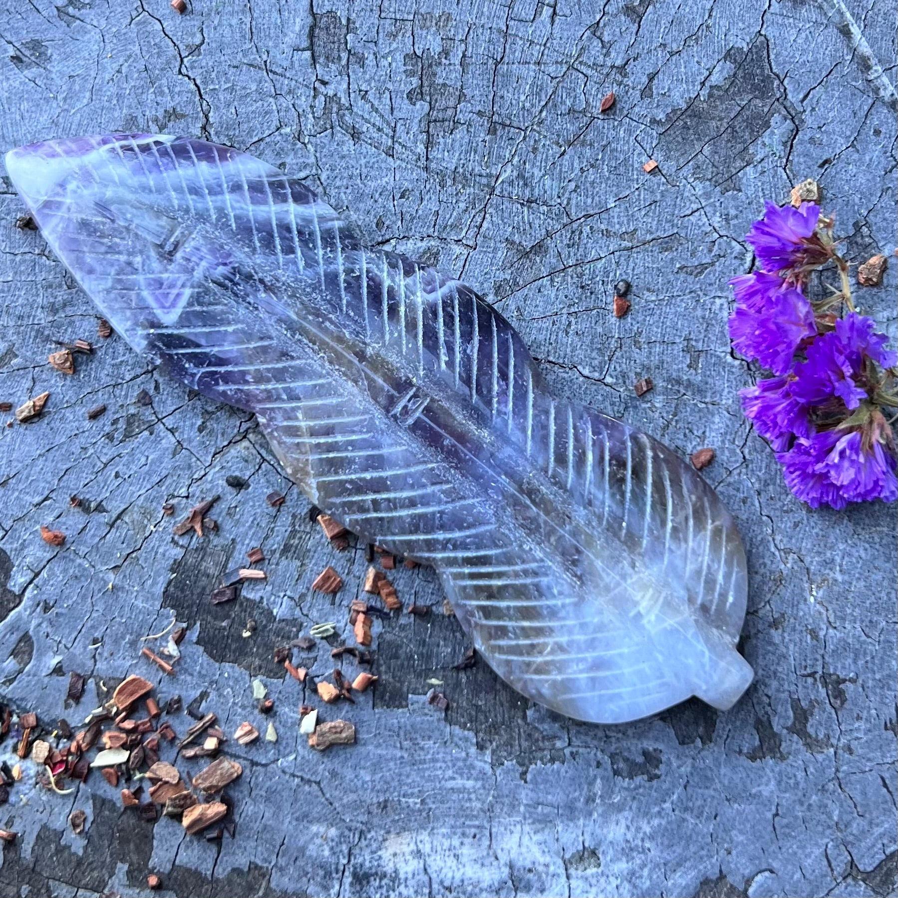 Amethyst Feather of Peace & Tranquility