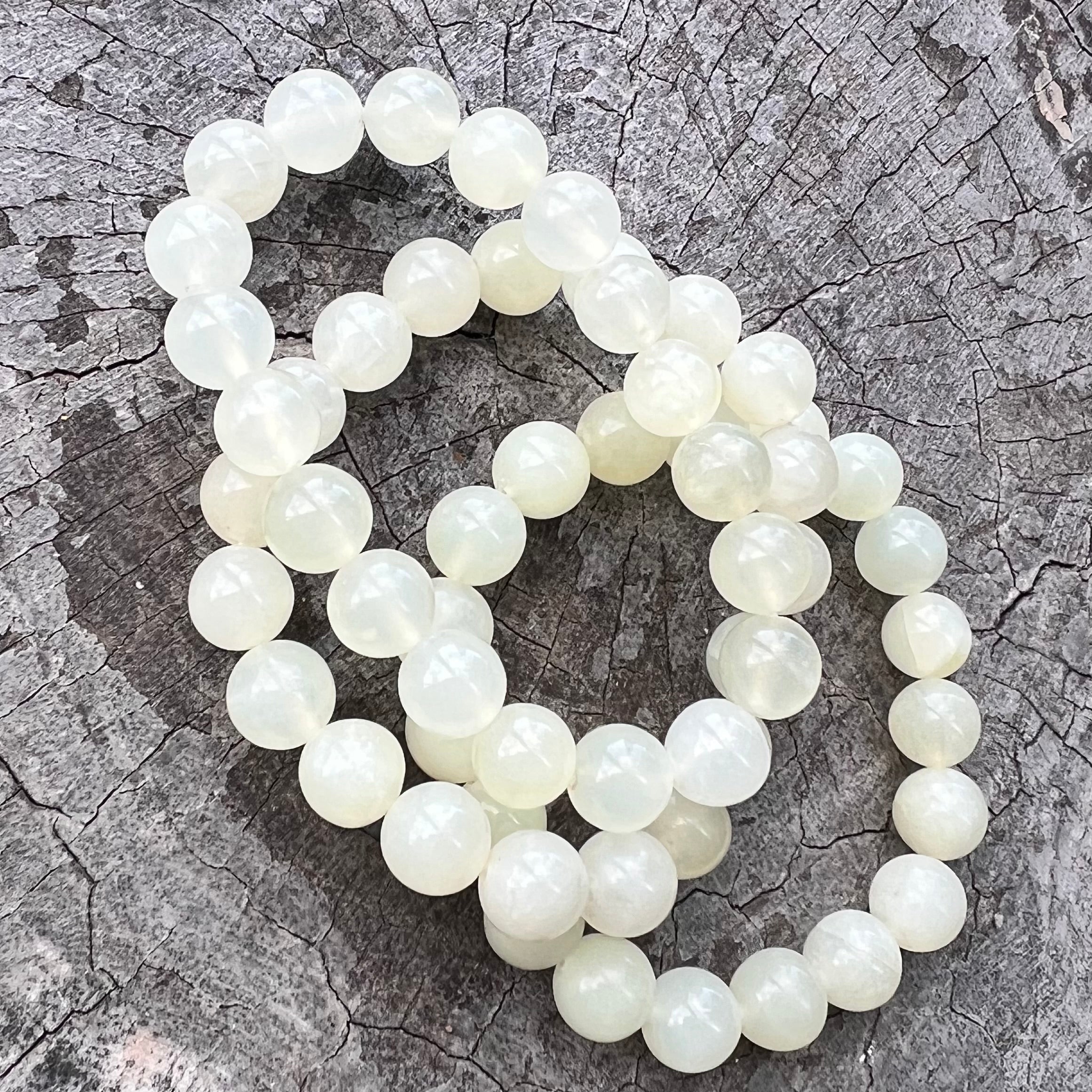 New Jade Beaded Bracelet ~ Large Fit