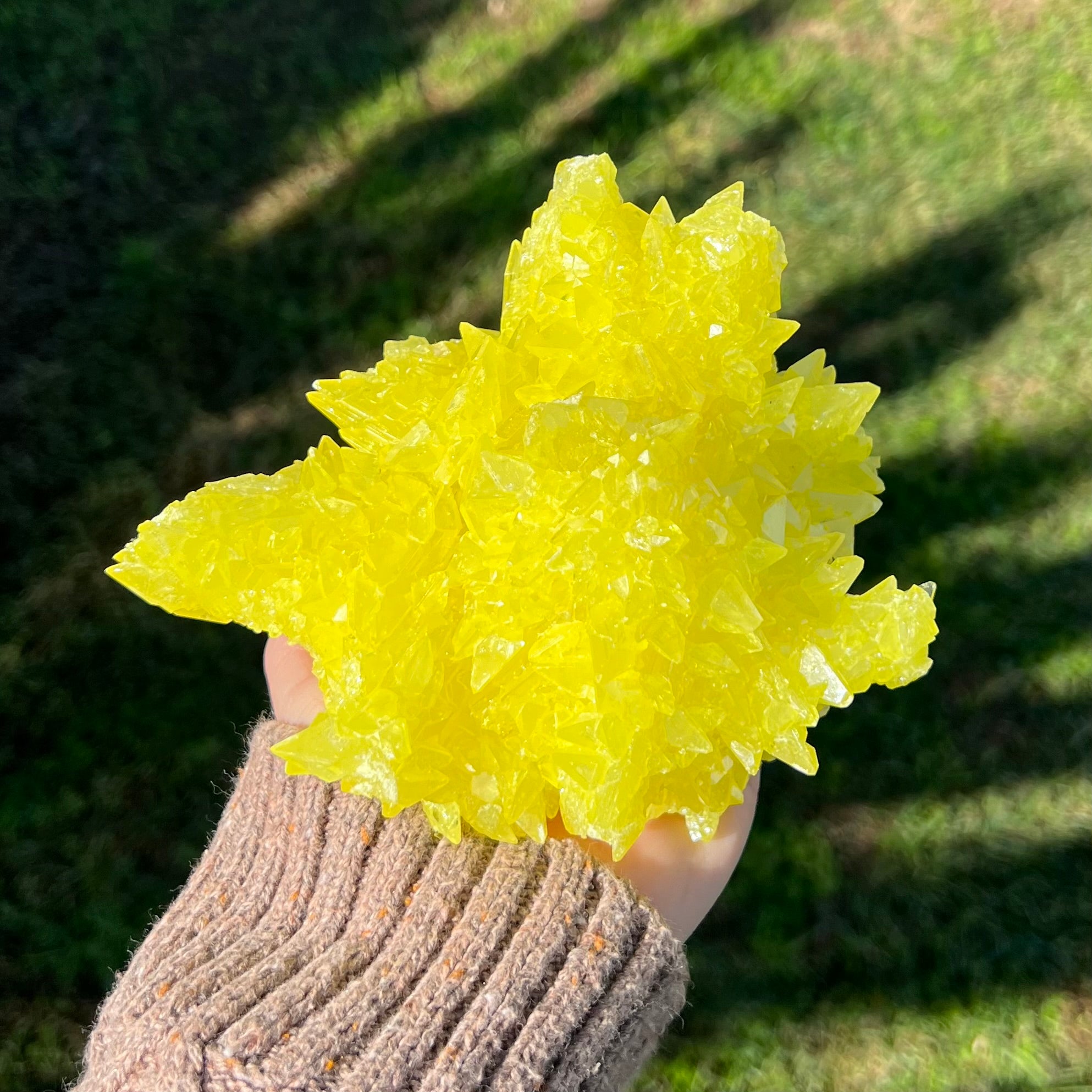 Sulphur Quartz Specimen