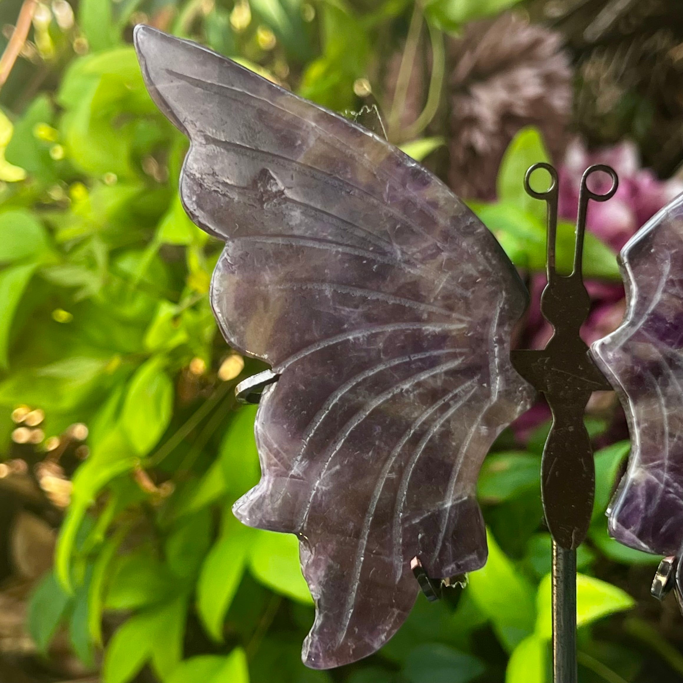 Purple Fluorite Butterfly on Stand