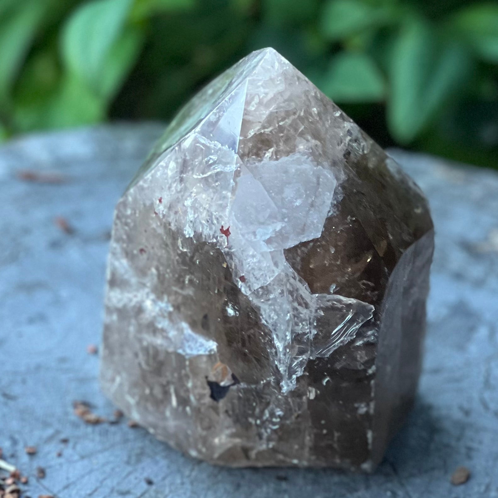 Smoky Quartz Semi Raw Generator Tower