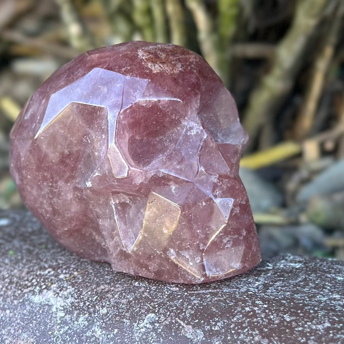Strawberry Quartz ~ Presence ~ Skull Carving