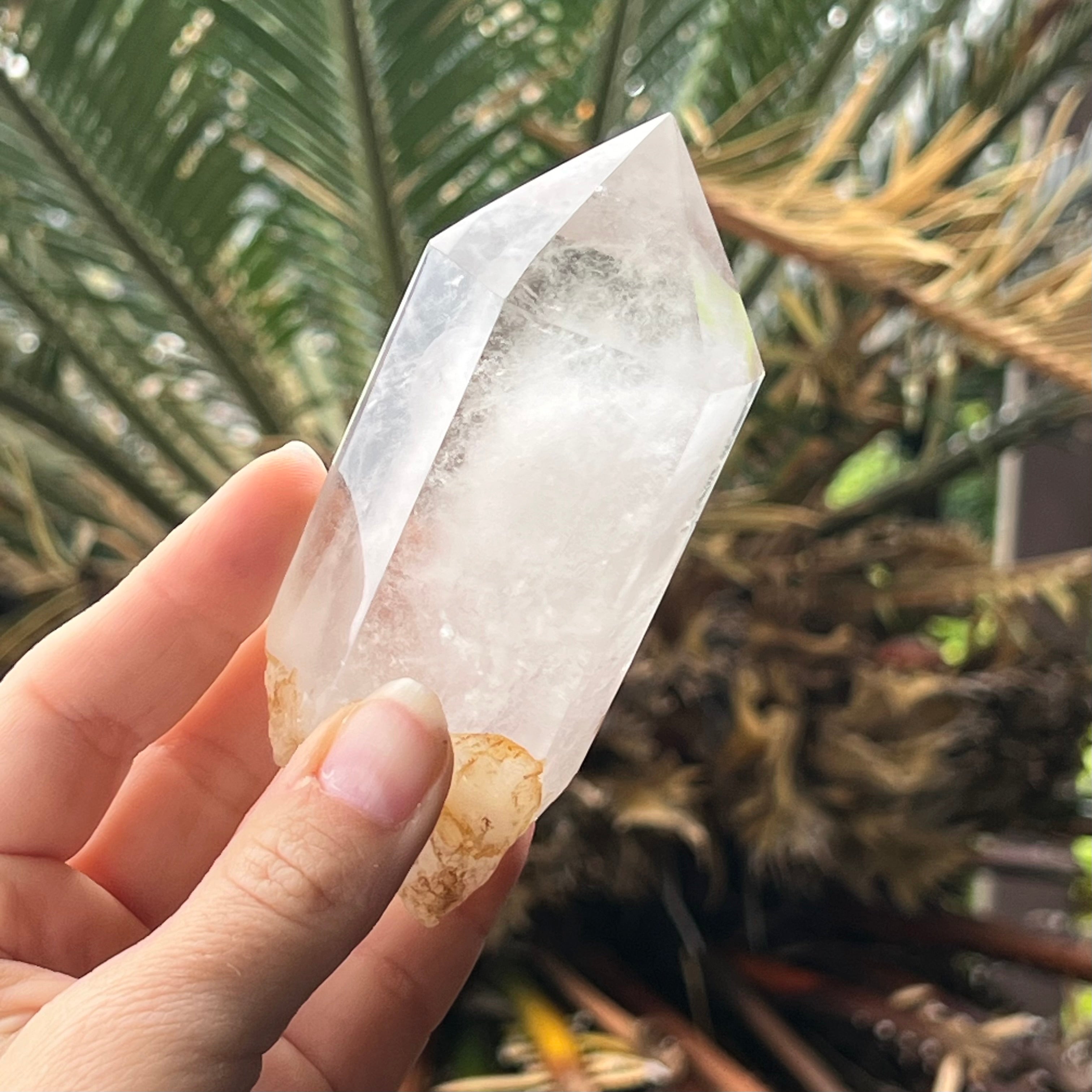 Clear Quartz Semi Raw Point