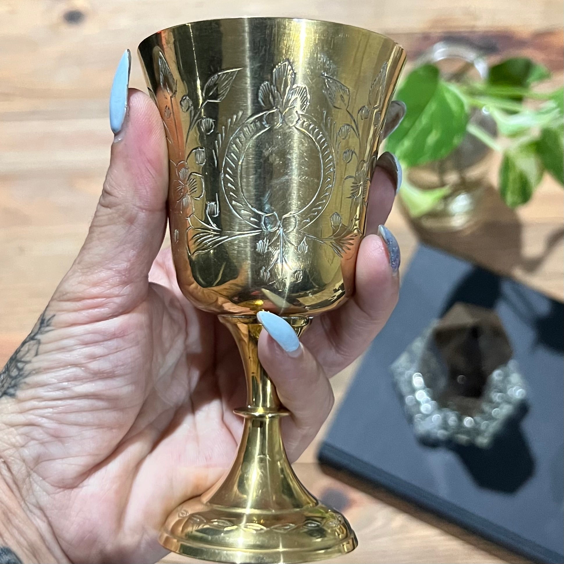 Boho Jungle ~ Vintage Brass Challis