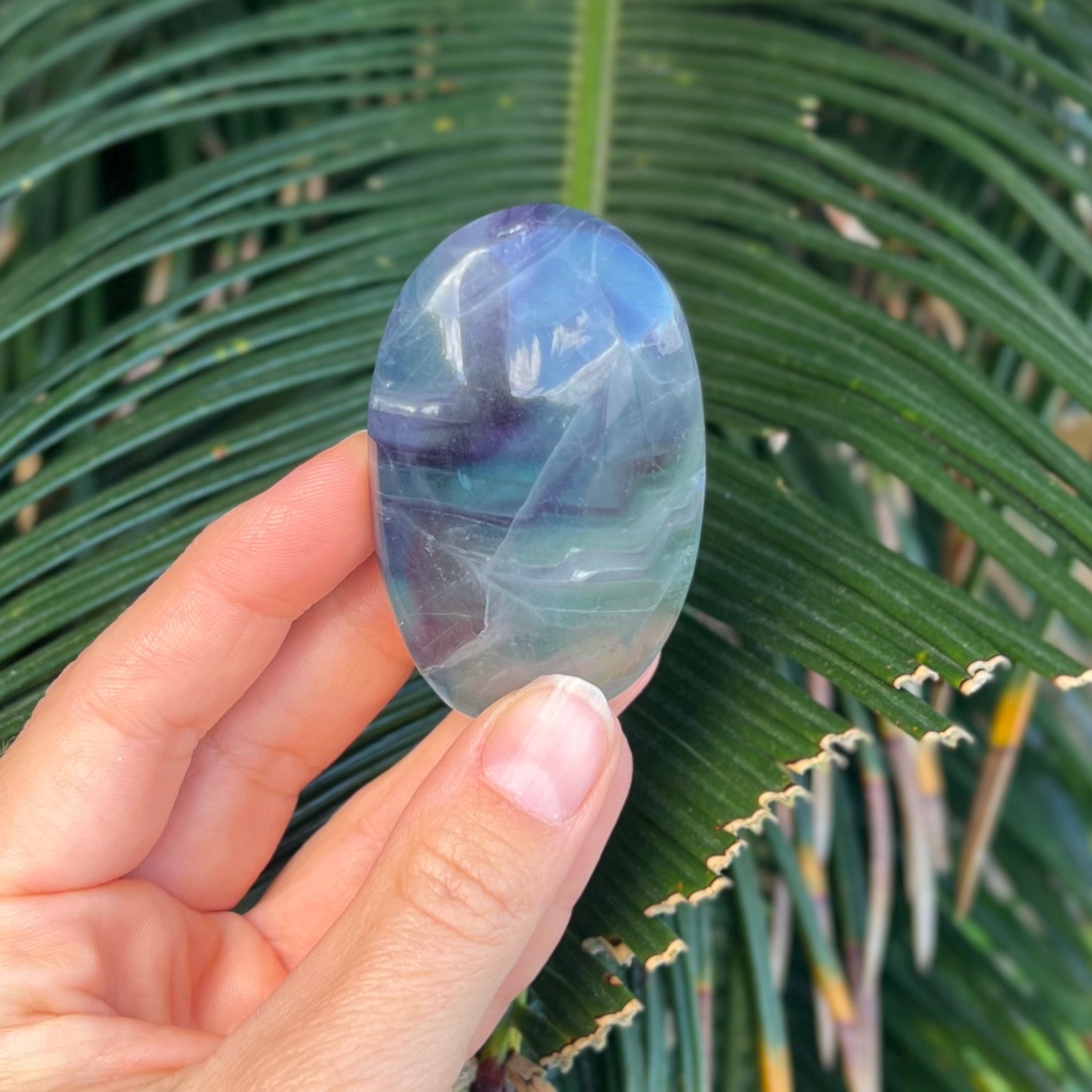 Rainbow Fluorite Palmstone