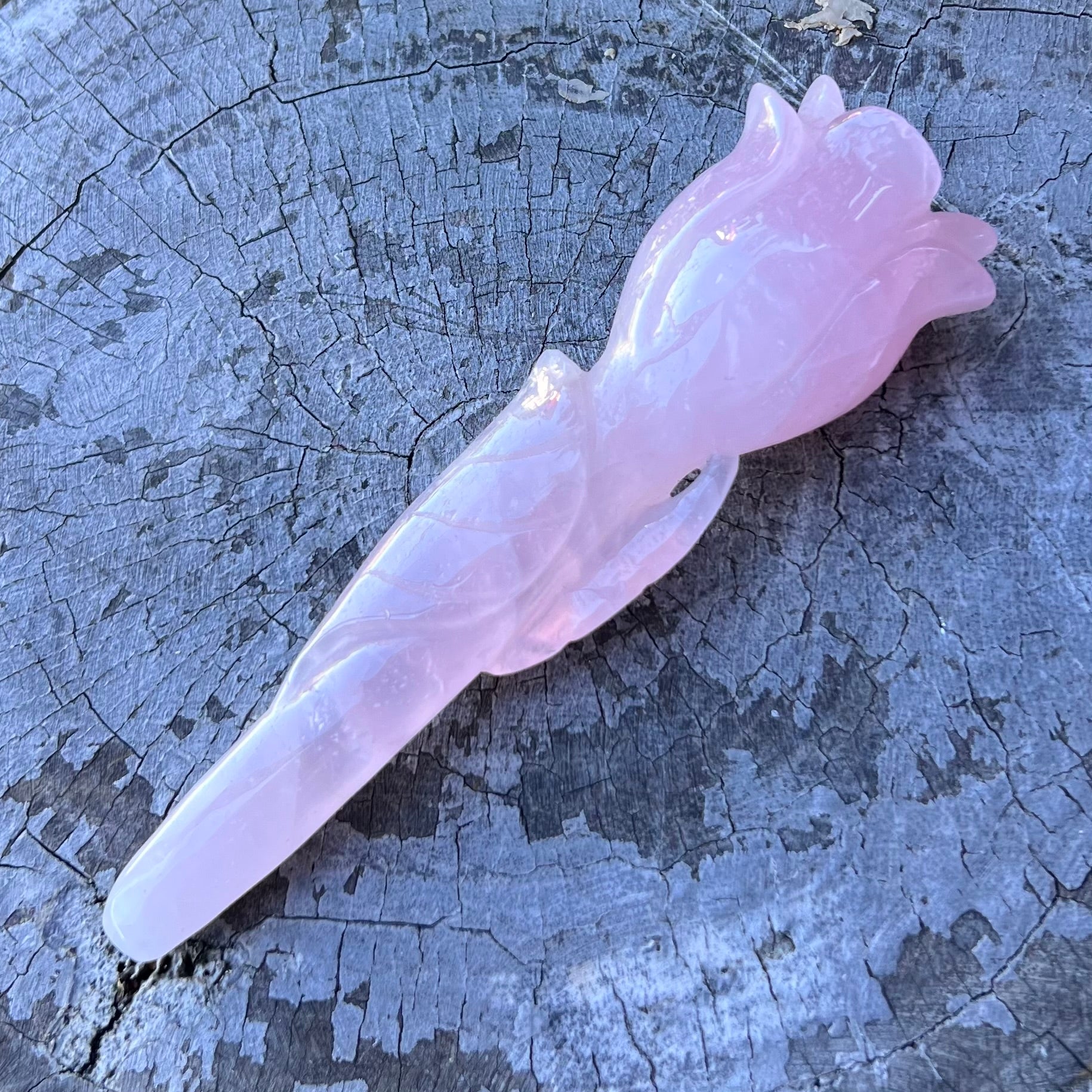 Rose Quartz ~ Rose Carving