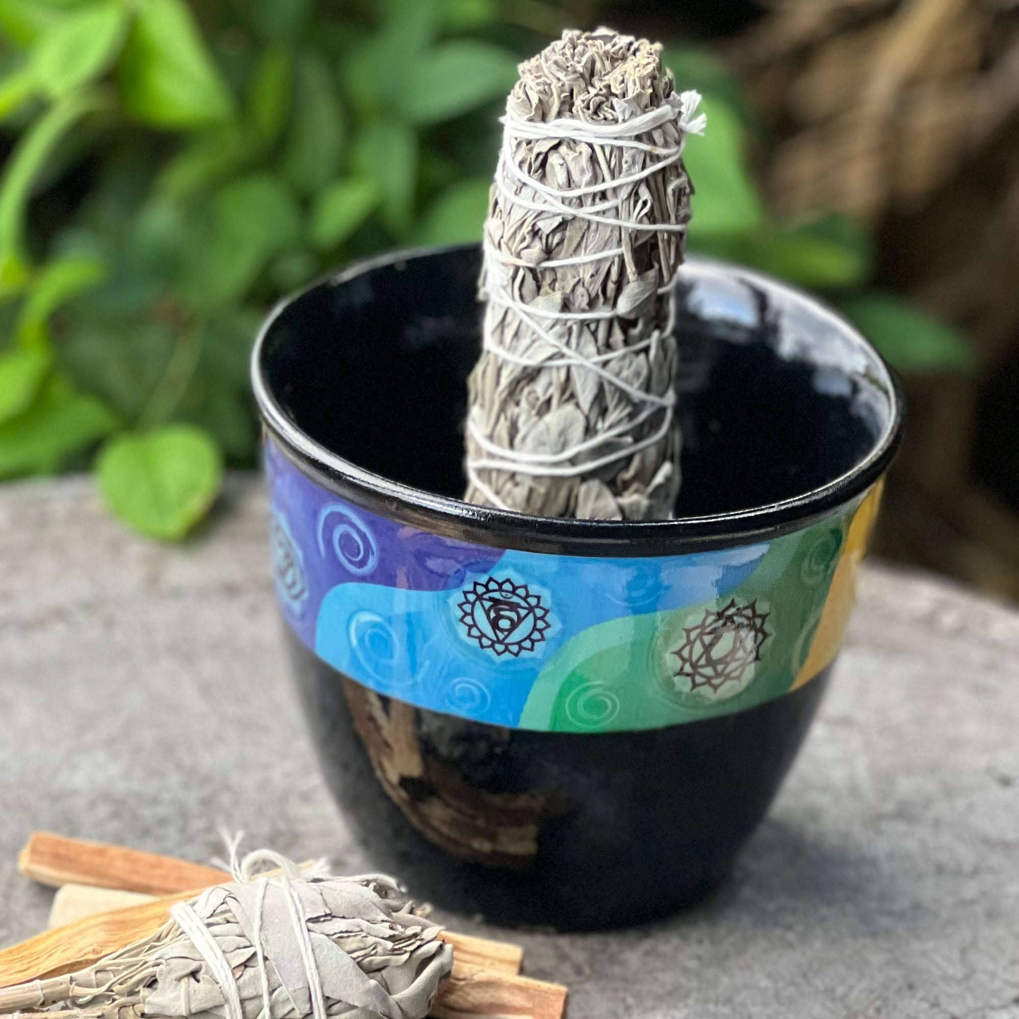 Sage Smudge Stick Holder - Chakra Flow