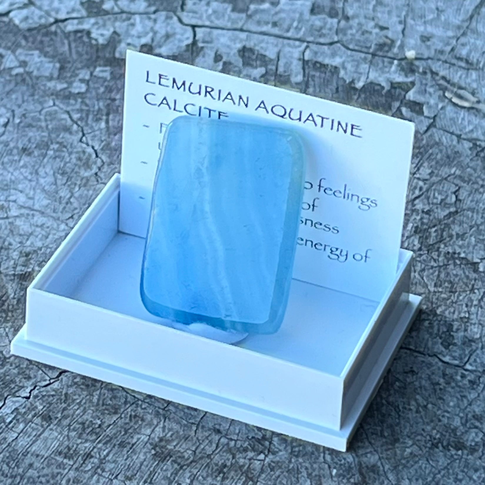 Lemurian Aquatine Calcite~ Specialty Boxed Crystal