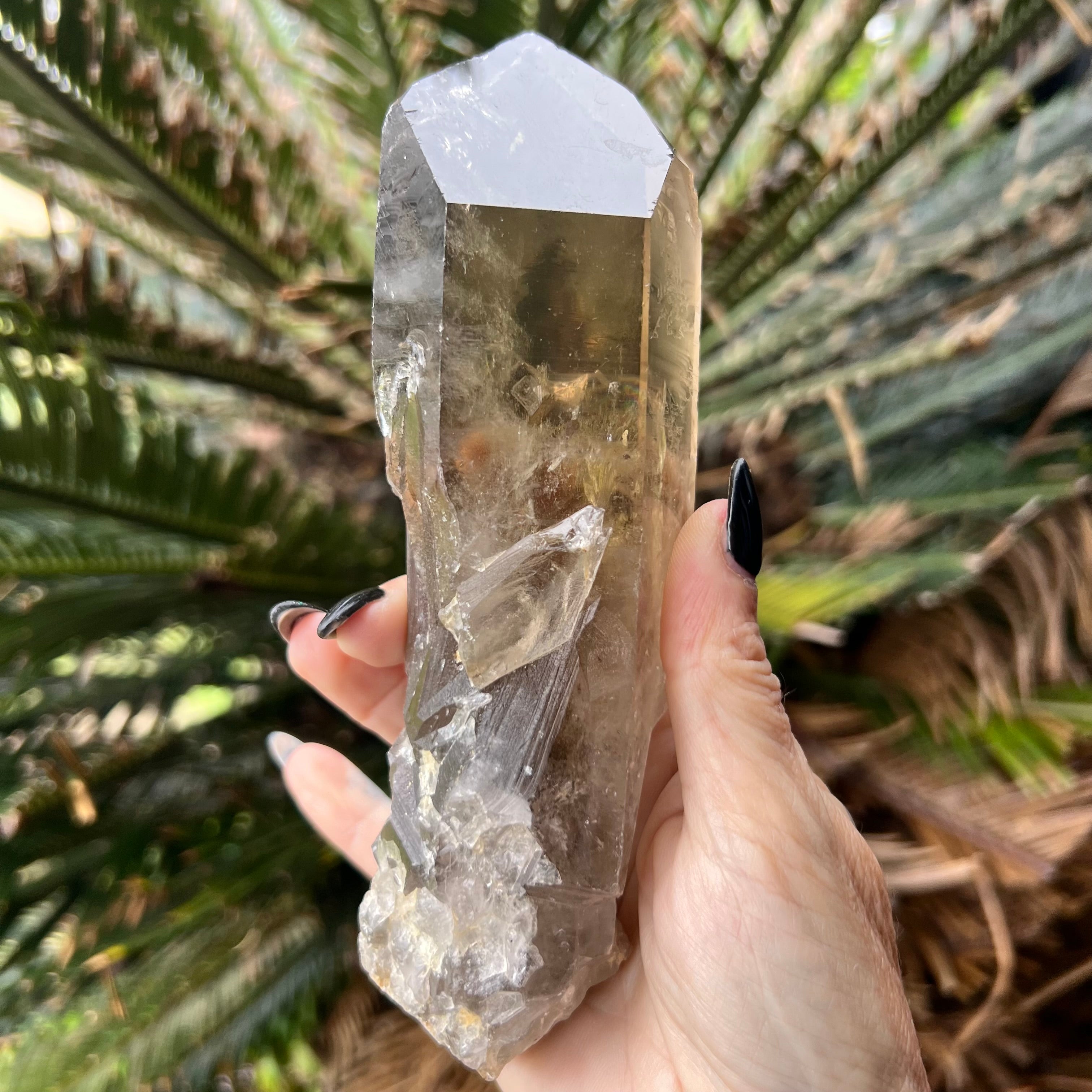 Smokey Quartz Semi Raw Lumerian Healing Wand Point