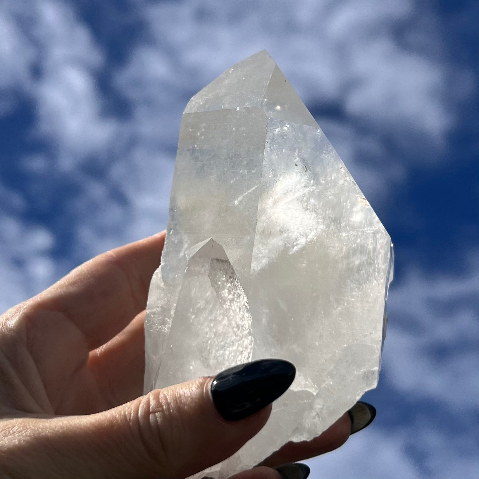 Clear Quartz Semi Raw Point
