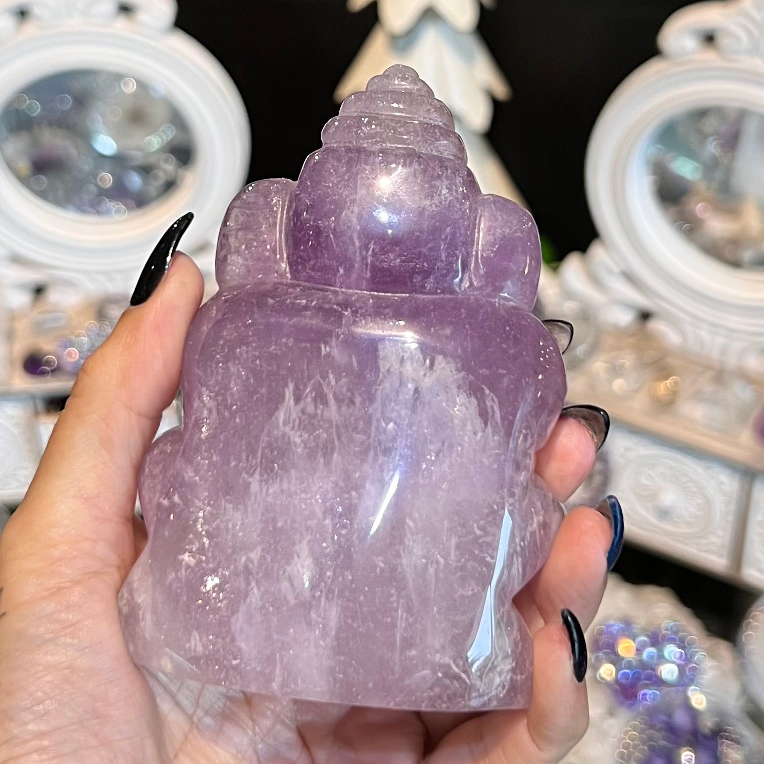 Amethyst Ganesh Carving