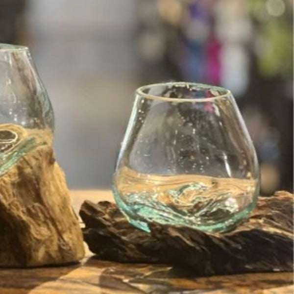 Slumped Glass Bowl ~ Planters/Trinket Holders Small