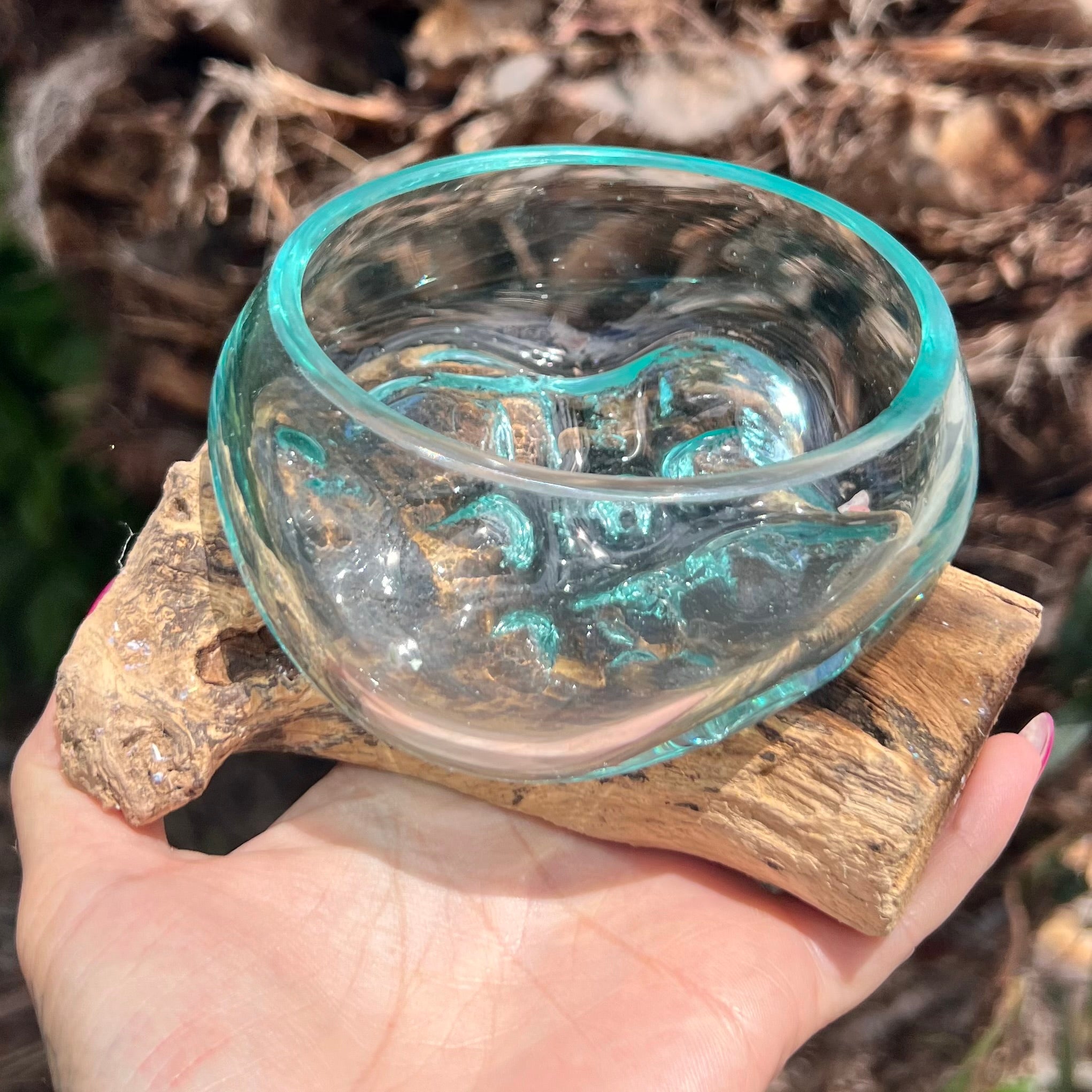 Slumped Glass Bowl ~ Dish ~ Trinket Holder Extra Small