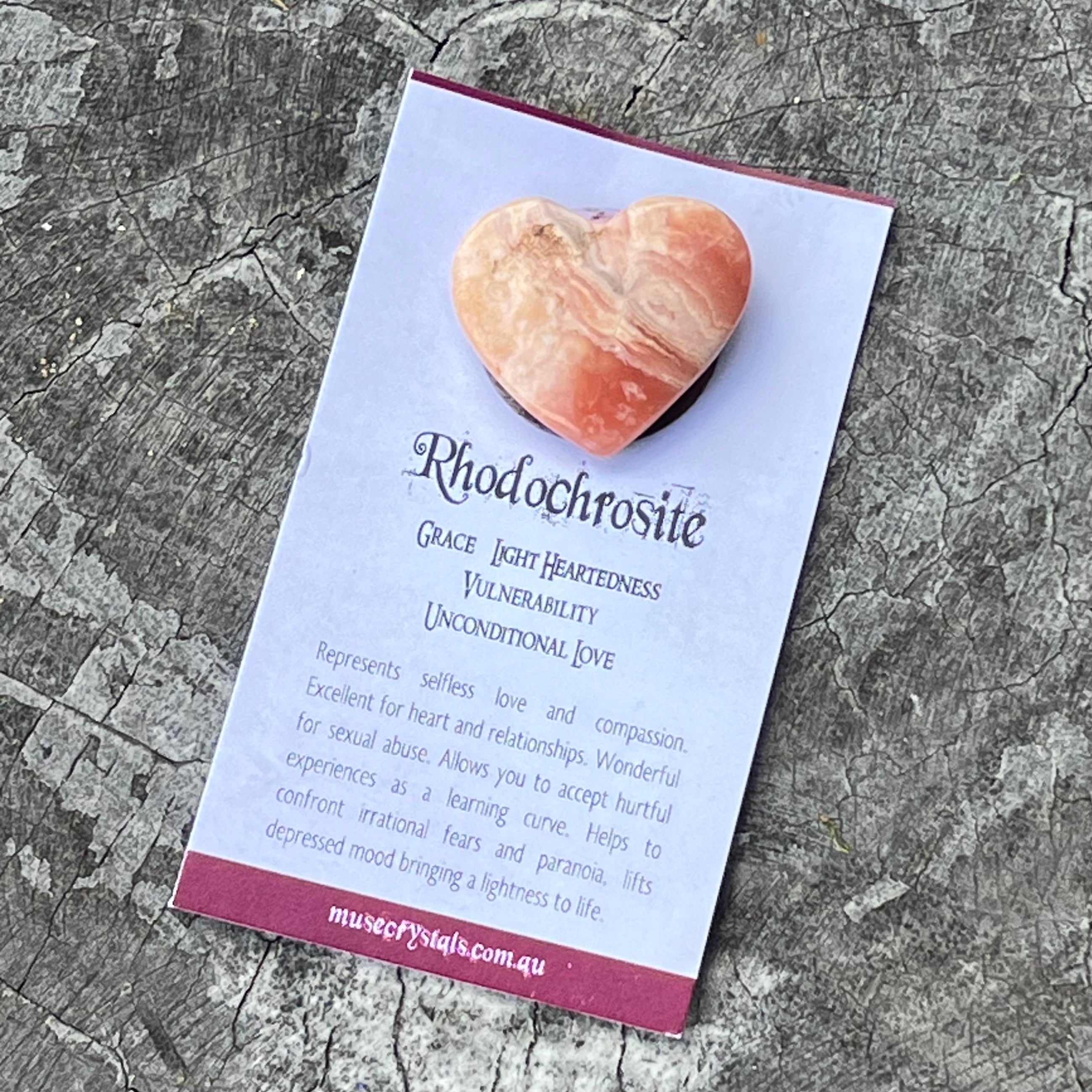 Rhodochrosite Heart ~ Specialty Boxed Crystal