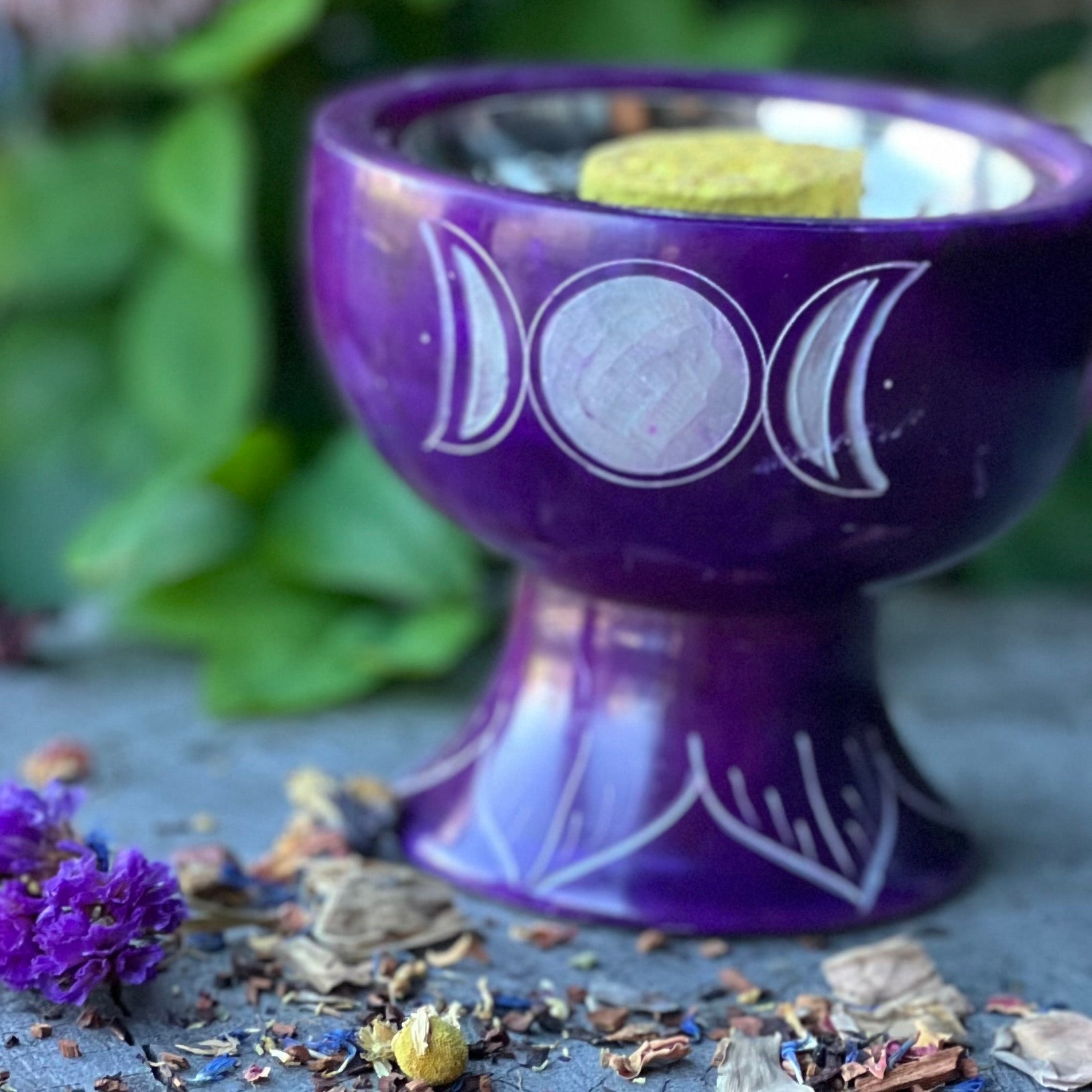 Triple Moon ~ Soapstone Burner