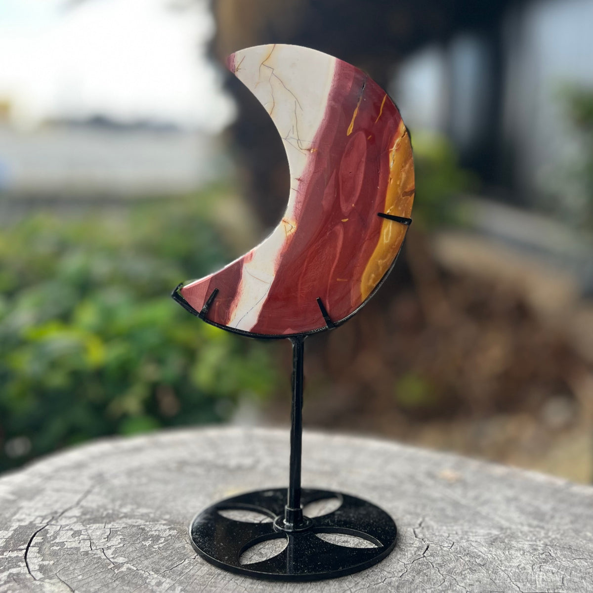 Mookaite Crescent Moon Carving