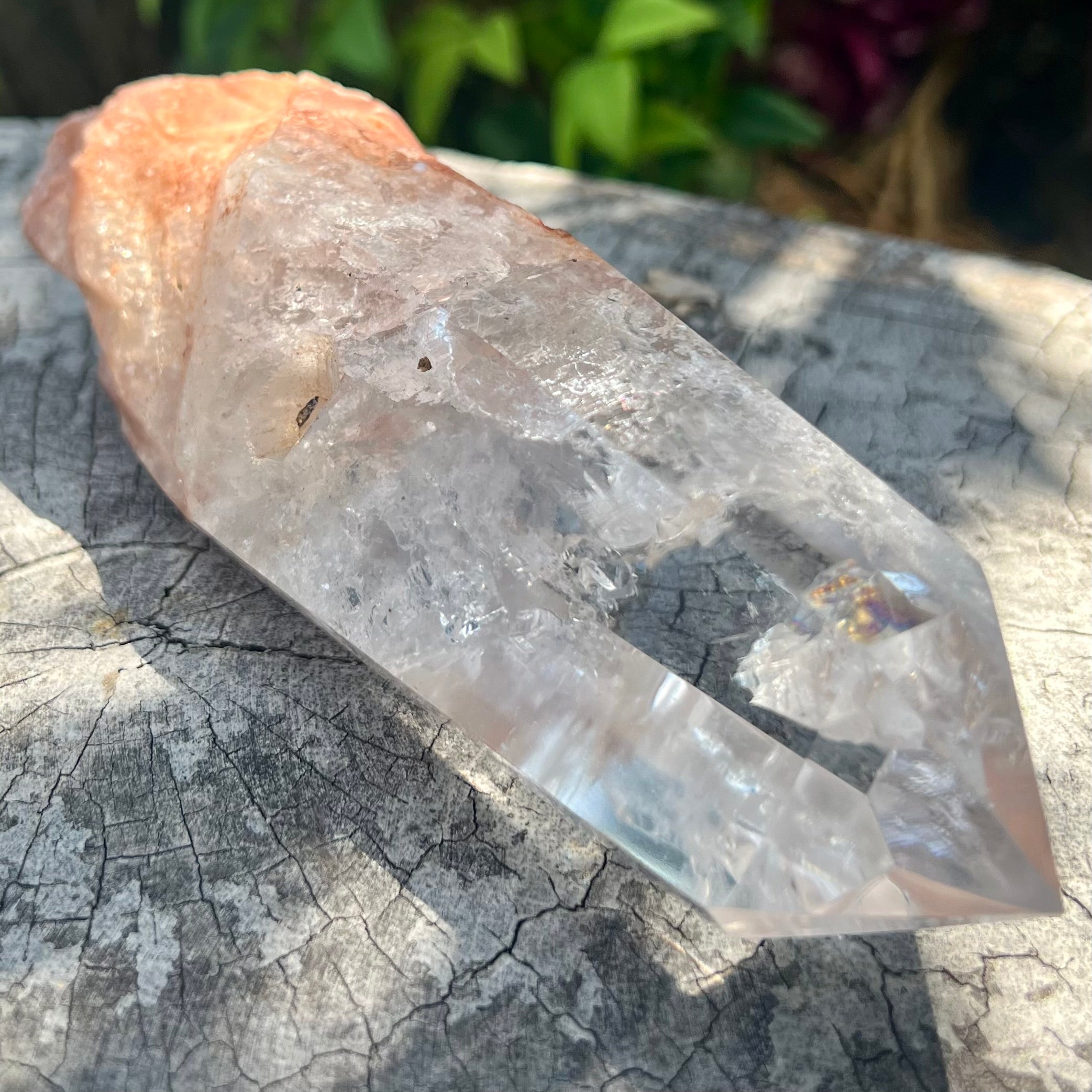 Clear Quartz Semi Raw Point