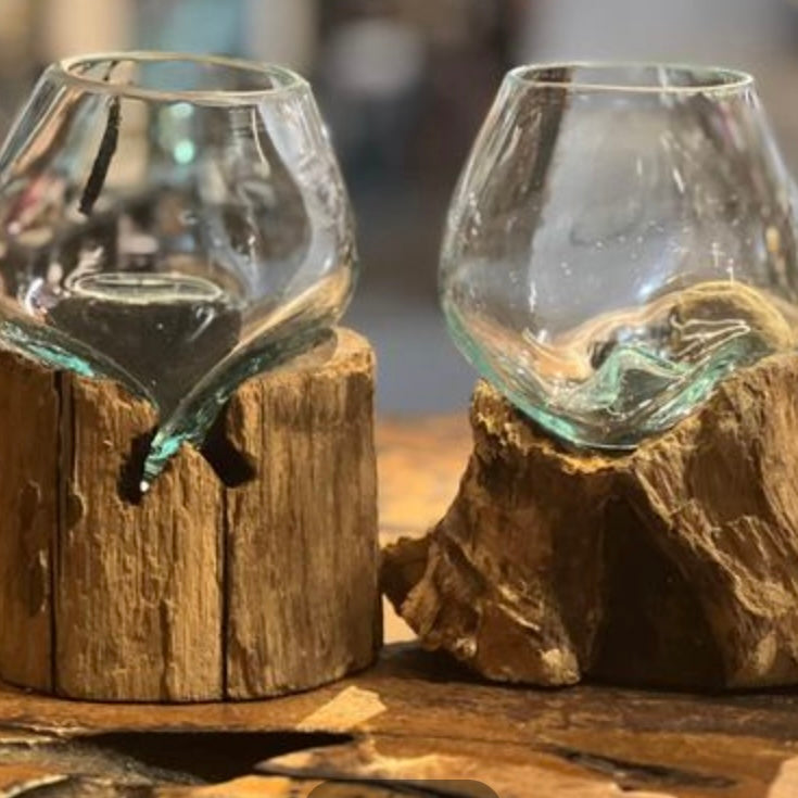 Slumped Glass Bowl ~ Planters/Trinket Holders Small