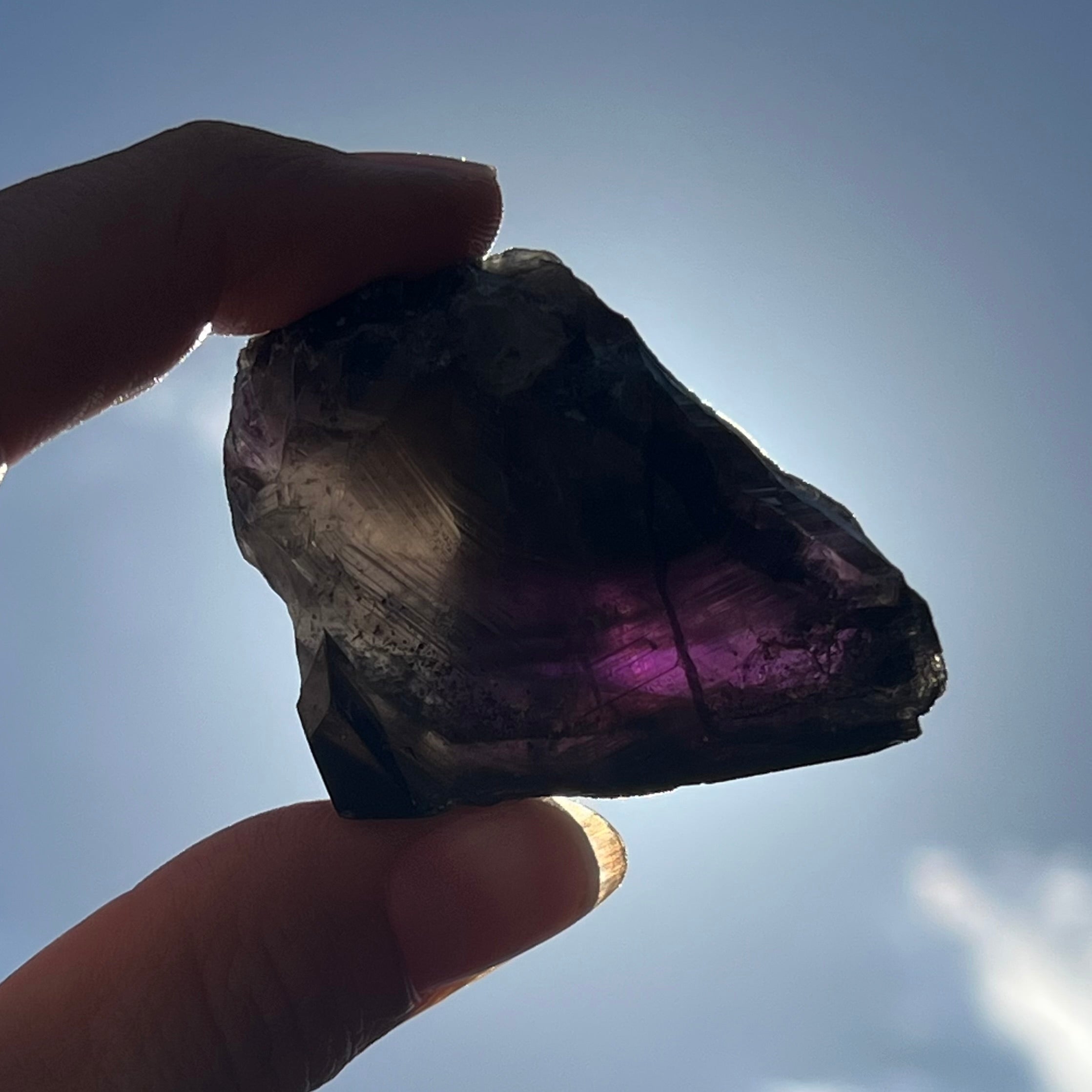 Amethyst ~ Smokey Quartz ~ Citrine ~ Raw Record Keeper
