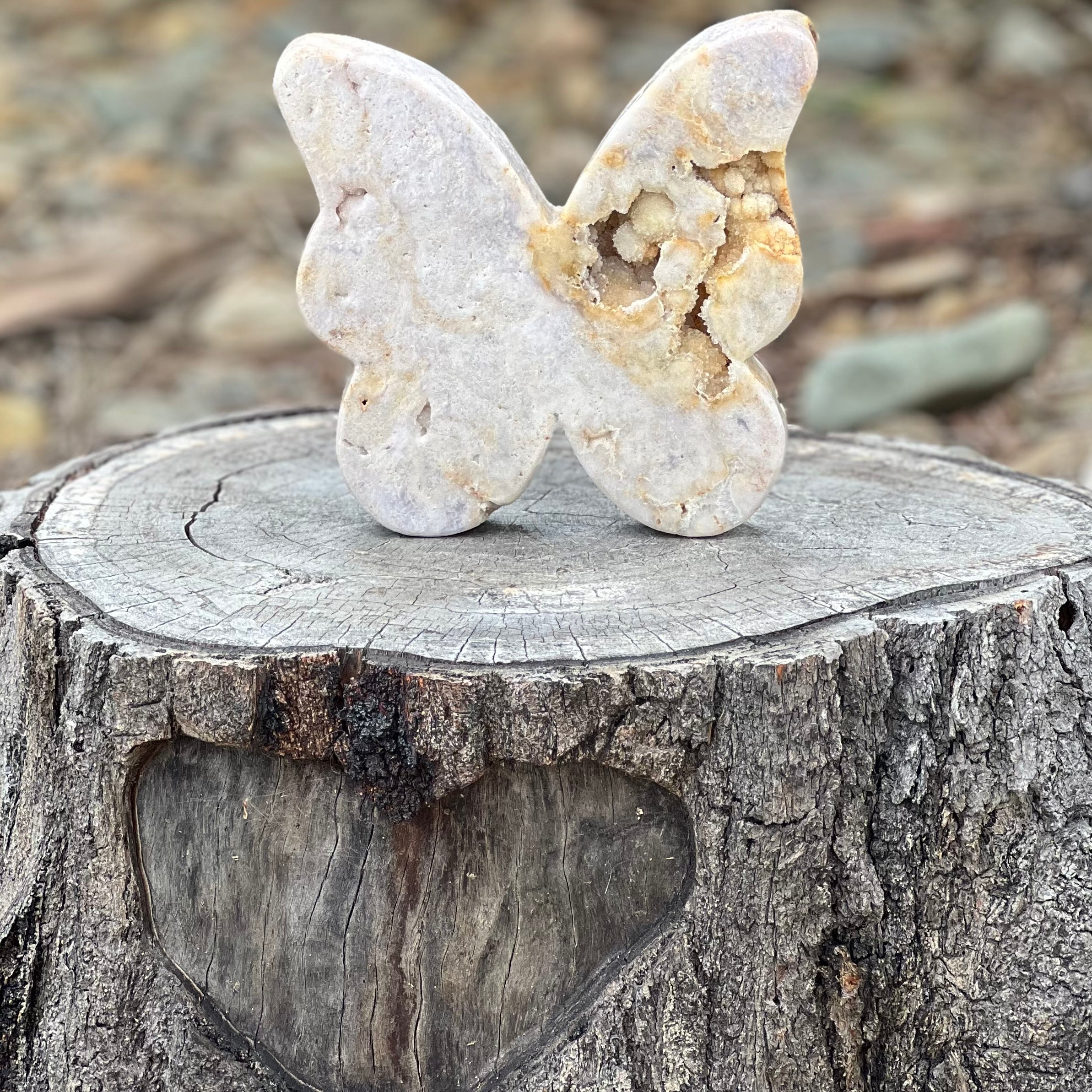 Pink Amethyst ~ Heart Healer ~ Standing Butterfly
