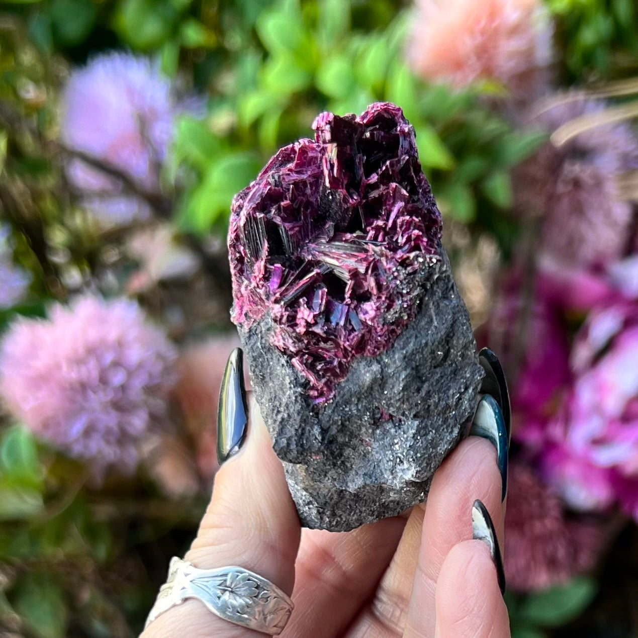 RARE… Red Vivianite ~ Etherite ~ Red Calbaton on Matrix