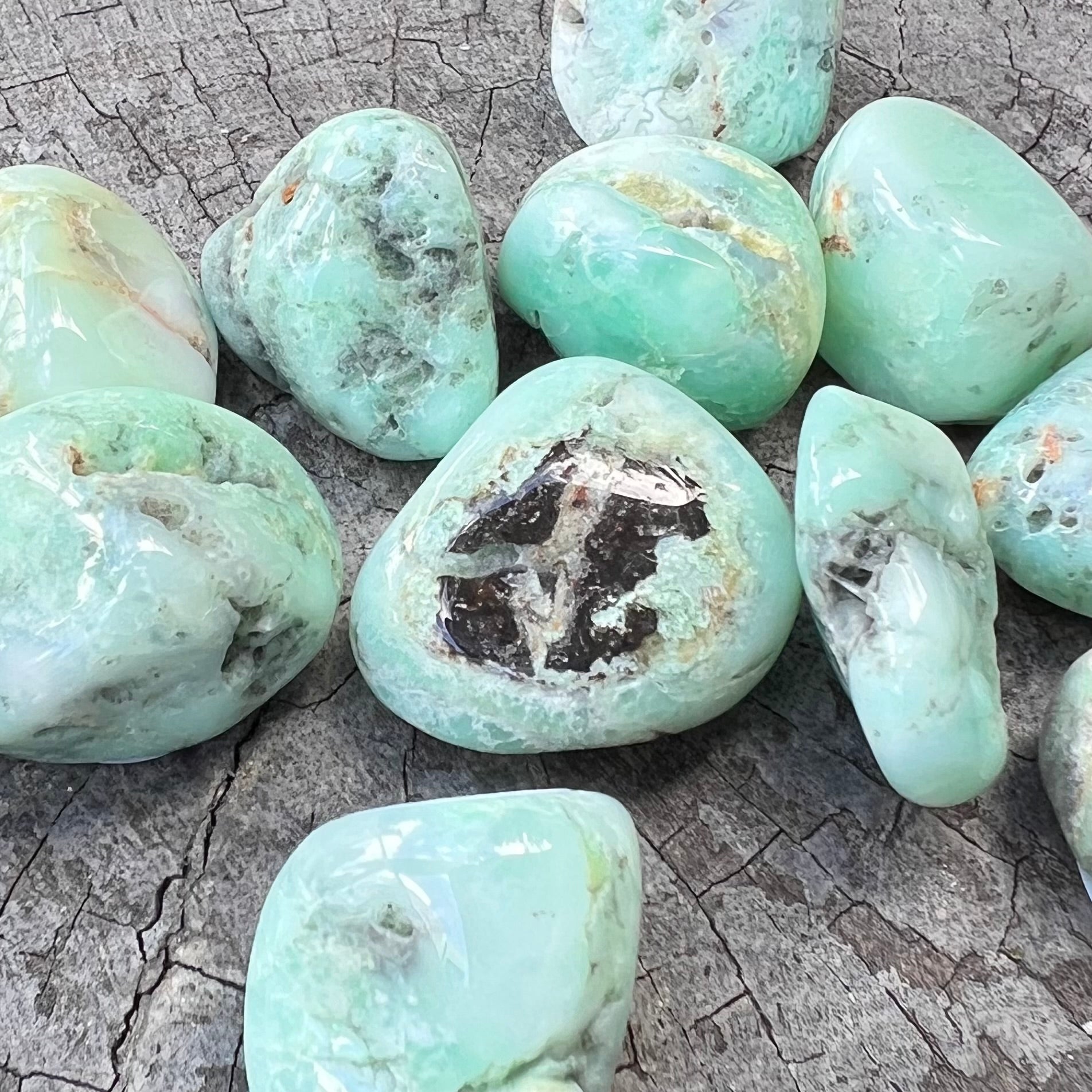 Chrysophase Trommelstein