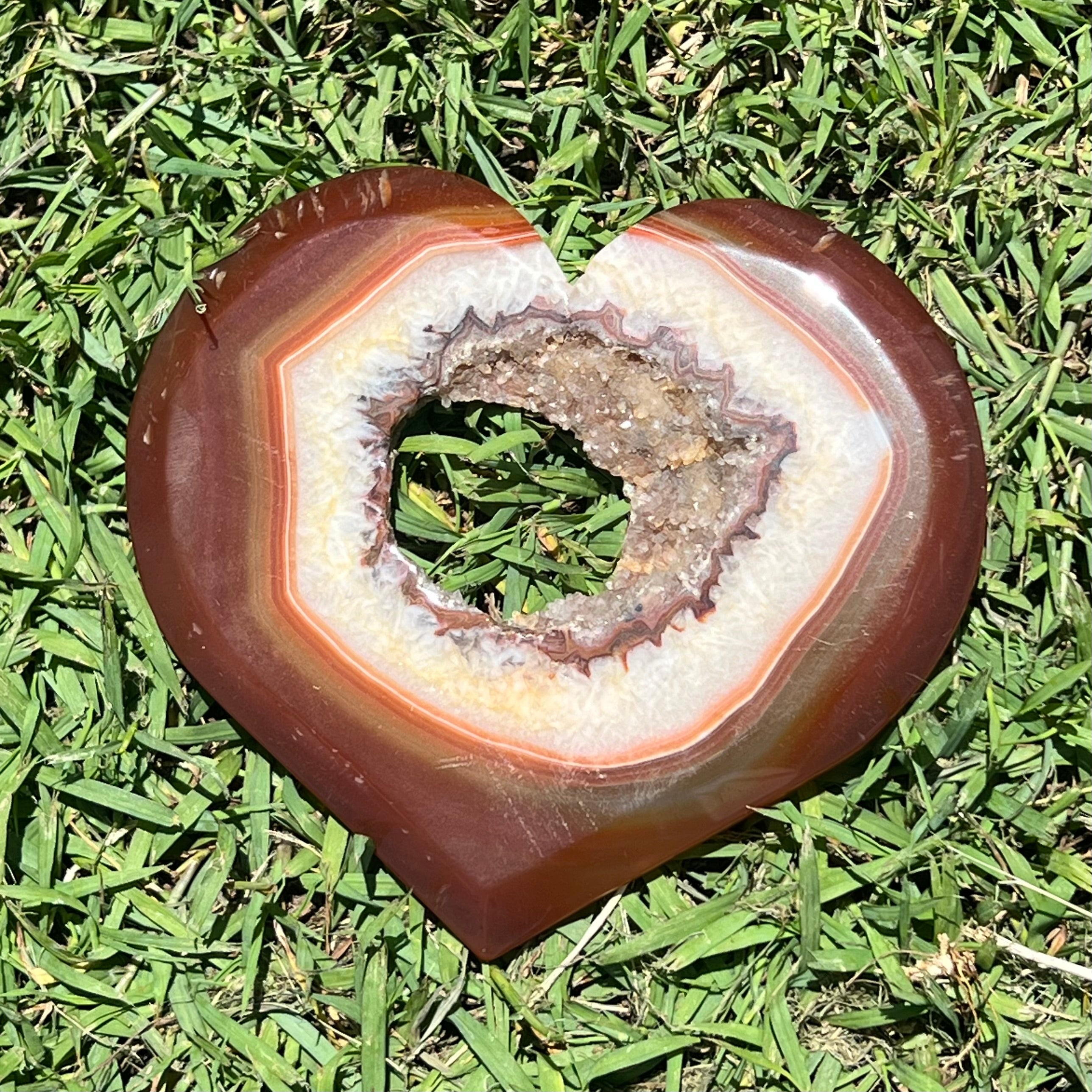 Carnelian Geode Heart