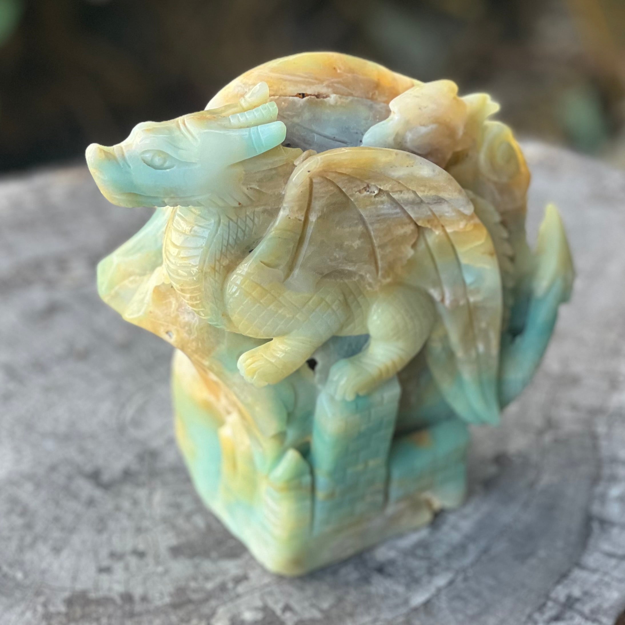 Dragon Carving ~ Caribbean Calcite