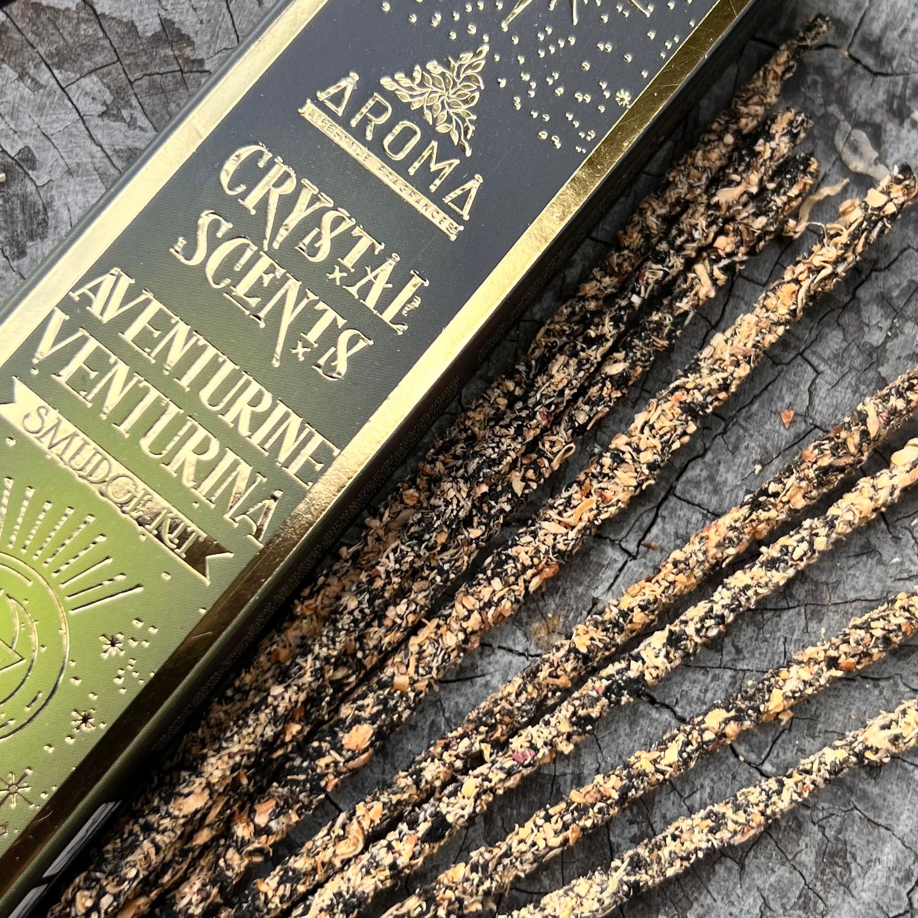 Aventurine  ~ Crystal Scents Smudge Kit Incense