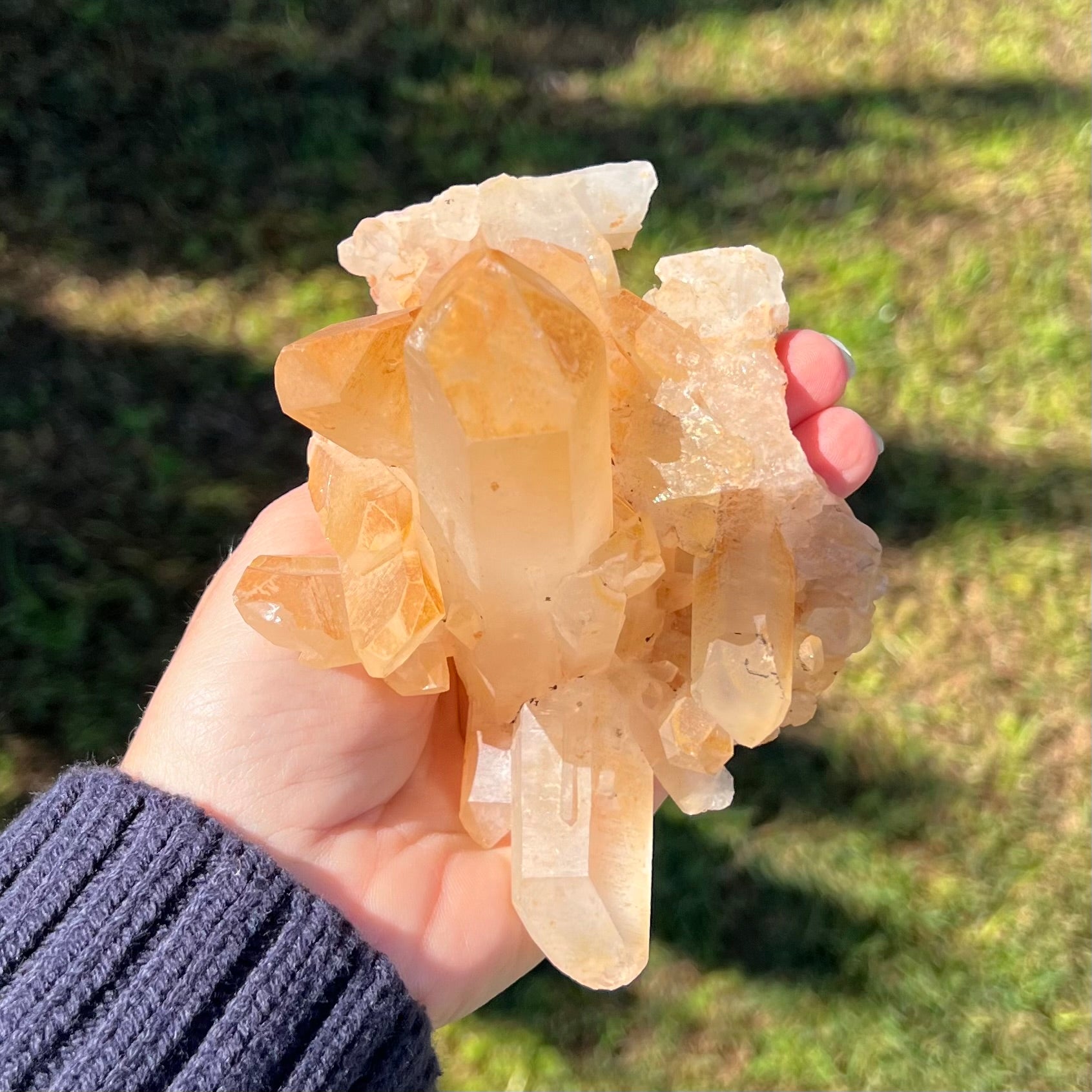 Tangerine Quartz Natural Raw Cluster