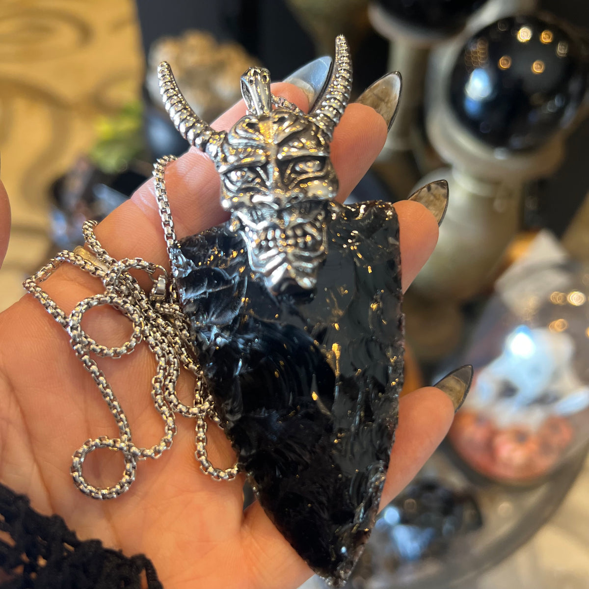 Viking Talisman ~ Black Obsidian