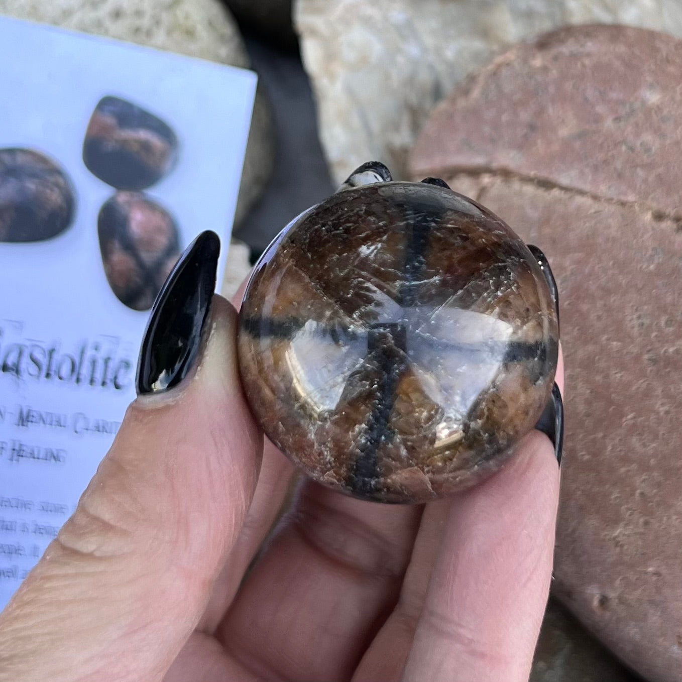 Chiastolite Protection Sphere